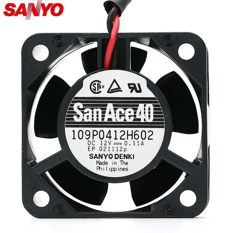 Sanyo Denki 109P0412H602 40x40x20mm 12V DC 0.11A Axial Cooling Fan