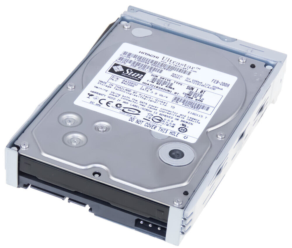Sun / Hitachi 1TB Ultrastar A7K1000 7200RPM SATA 3Gbps 32MB Cache 3.5" (Sun# 390-0381-01 / HUA7210SASUN / HUA7210SASUN1.0T / HUA721010KLA330 / 0A35832) Hard Drive