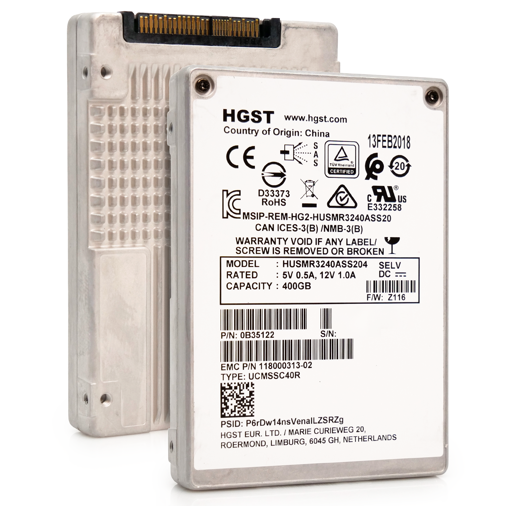 Western Digital Ultrastar DC SS300 HUSMR3240ASS204 400gb 3 DWPD SAS 12Gb/s 3D MLC NAND 2.5in Recertified Solid State Drive