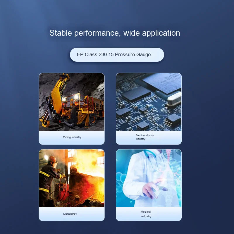 Wika 230.15 Series German Digital Pressure Gauge Ep Grade Double 100mm Stainless Steel Case Measuring Instruments