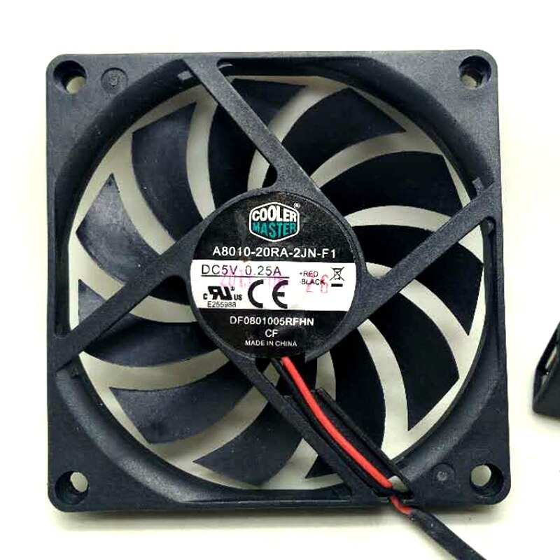 A8010-20RA-2JN-F1 80x80x10mm 5V DC 0.25A Axial Cooling Fan