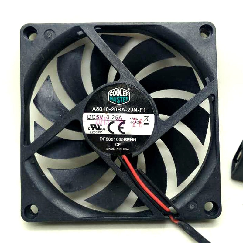 A8010-20RA-2JN-F1 80x80x10mm 5V DC 0.25A Axial Cooling Fan