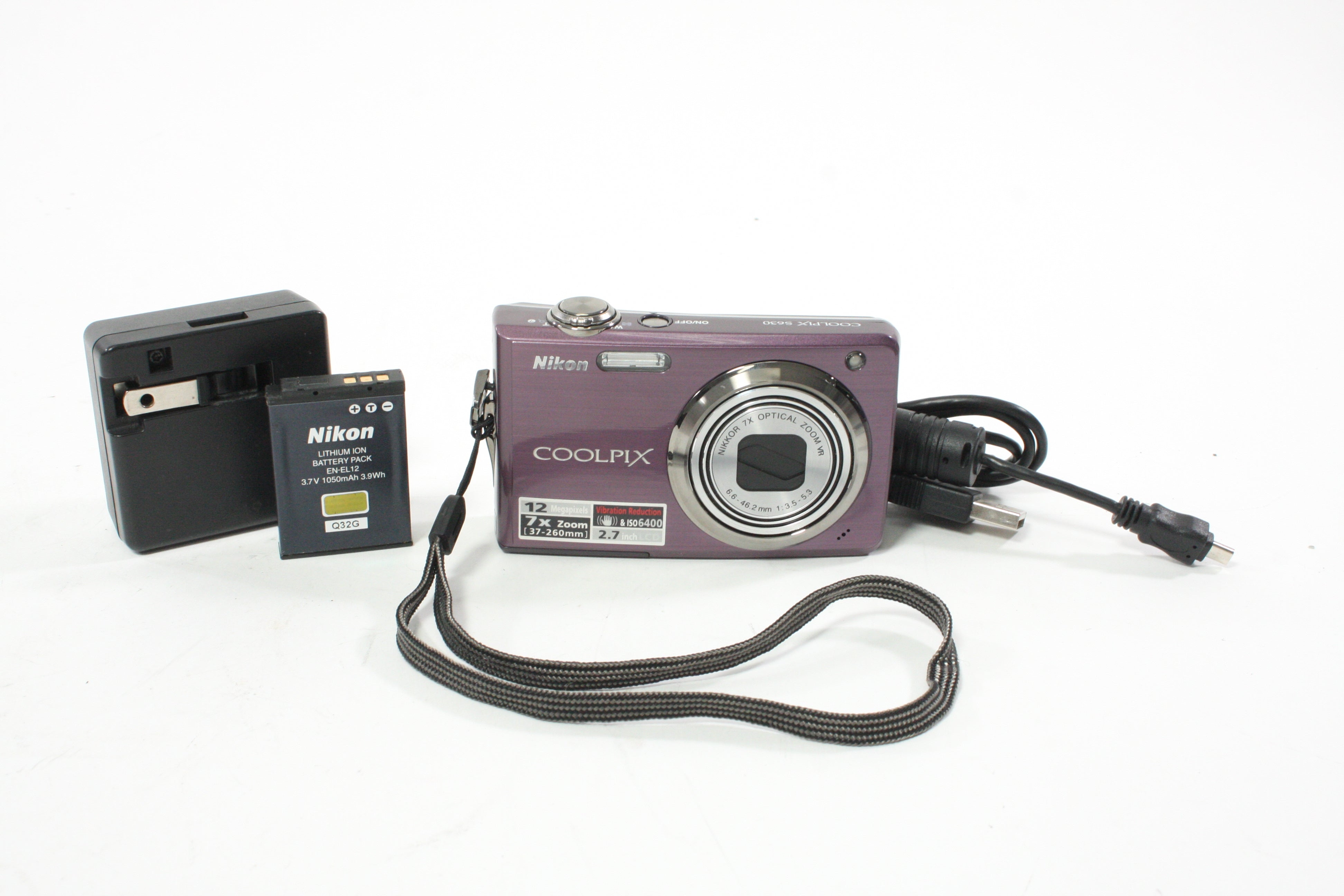 Nikon Coolpix S630 Digital Point-and-Shoot 7x Zoom 12.0mp (Purple)