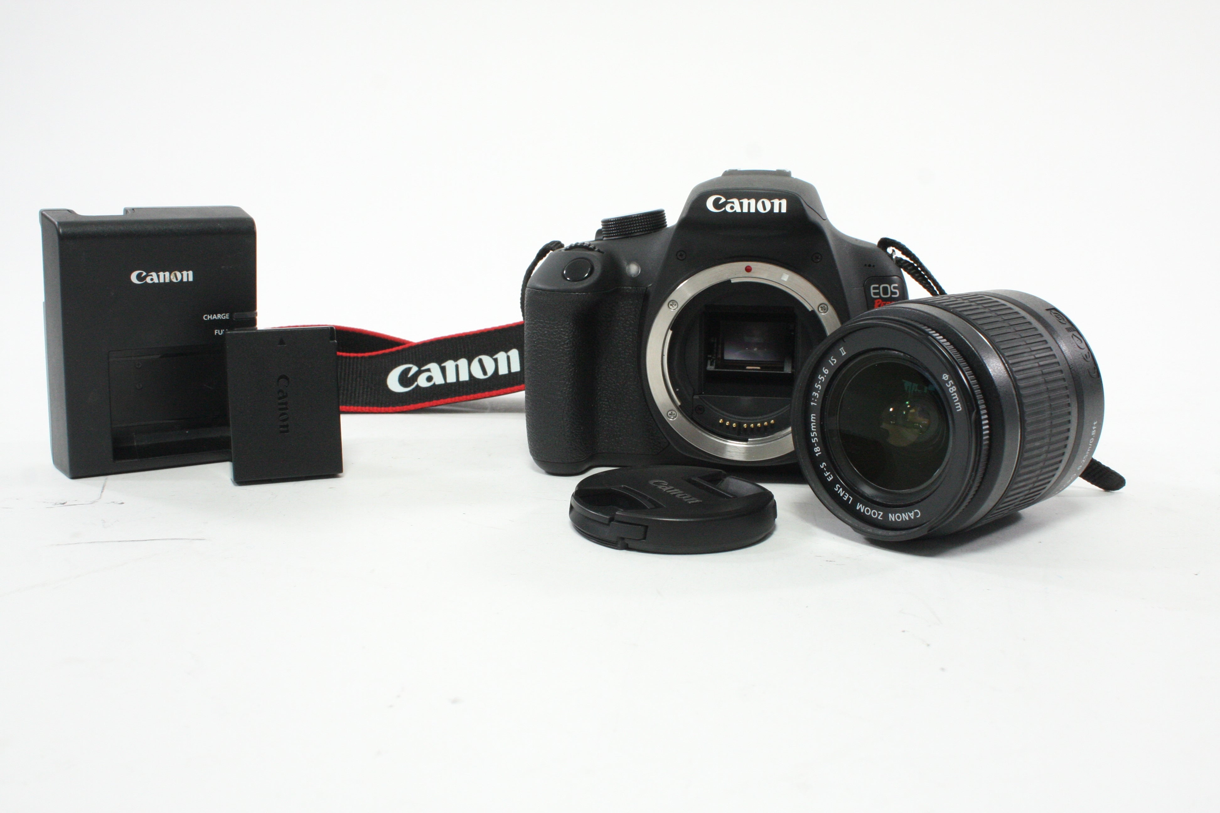 Canon Rebel T5 DSLR with 18-55mm f/3.5-5.6 IS II EF-S EF Lens w Shutter Count 2,473