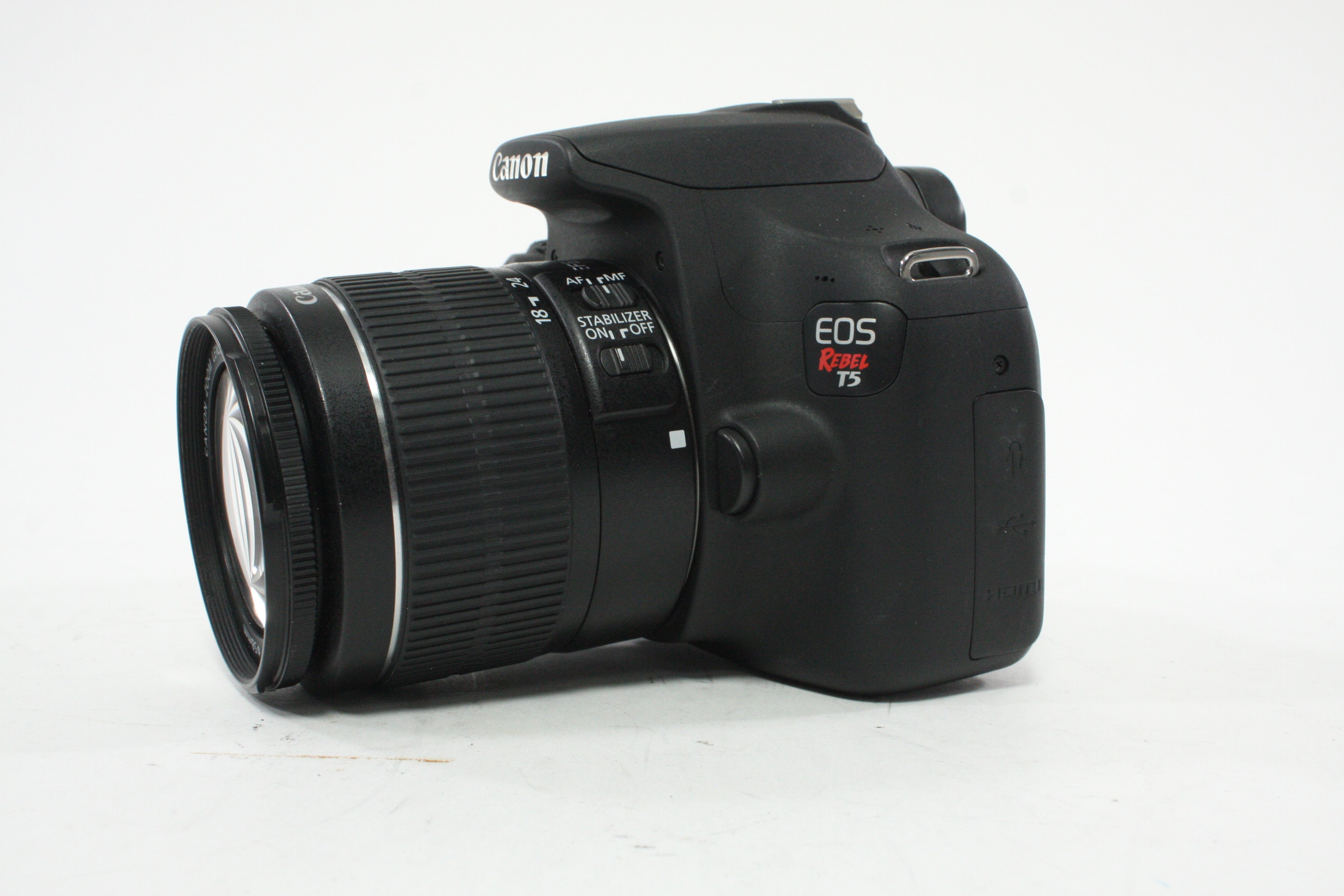 Canon Rebel T5 DSLR with 18-55mm f/3.5-5.6 IS II EF-S EF Lens w Shutter Count 2,473