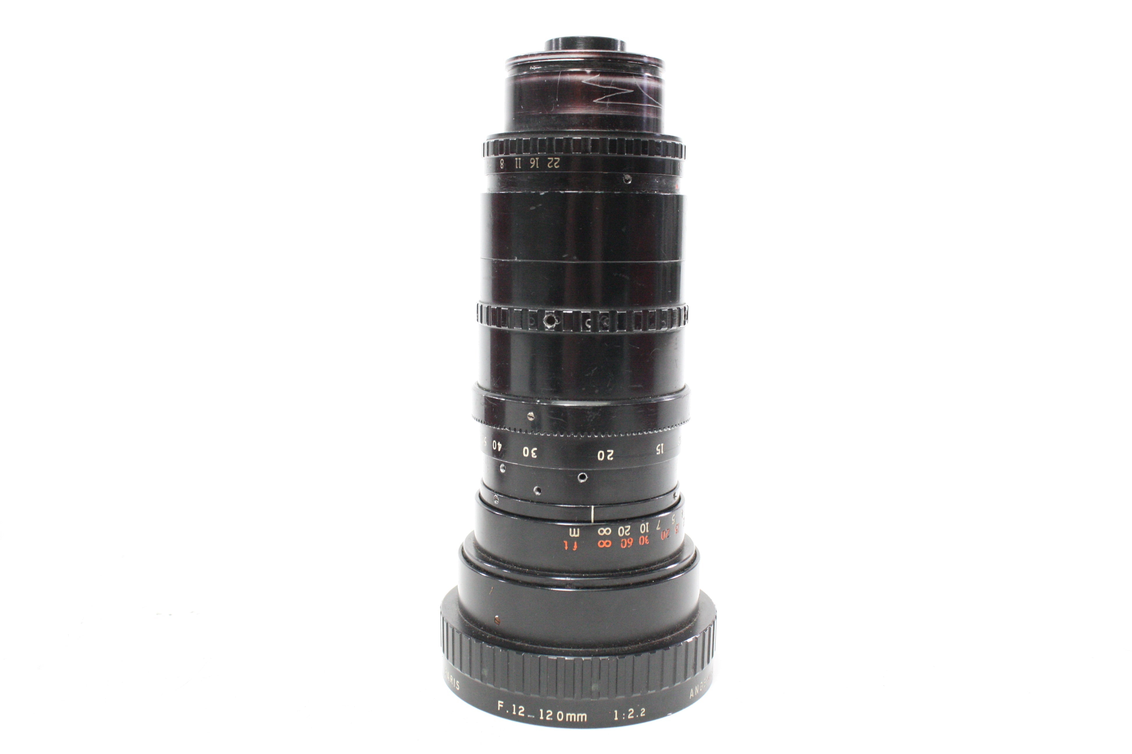 P. Angenieux Paris 12-120mm f/2.2 Angenieux-Zoom Type 10x12 B Lens for Arri Flex Mount AS-IS