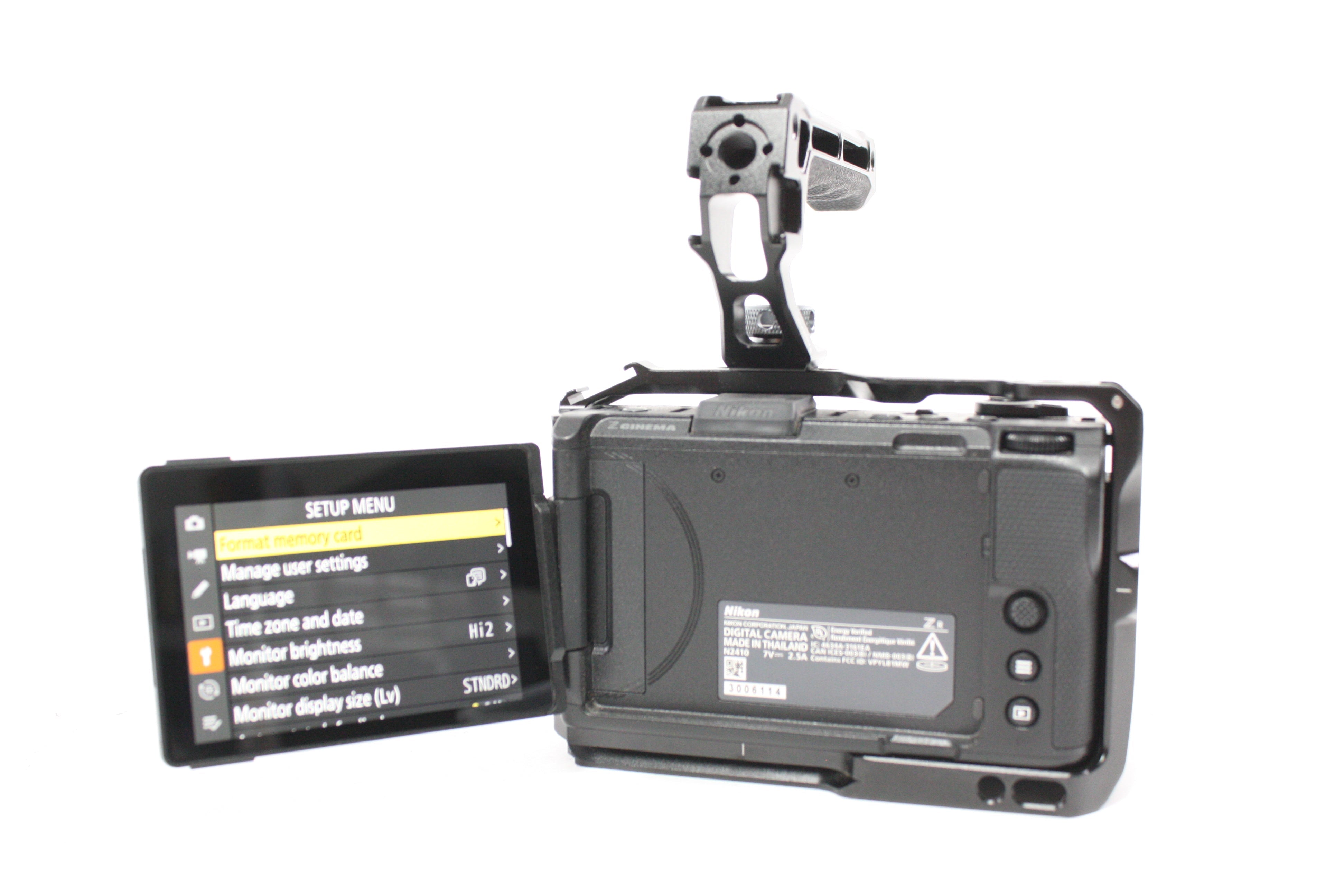 Nikon ZR Digital Mirrorless Camera Body with SmallRig Cage, Top, and Side Grip With Shutter Count 152