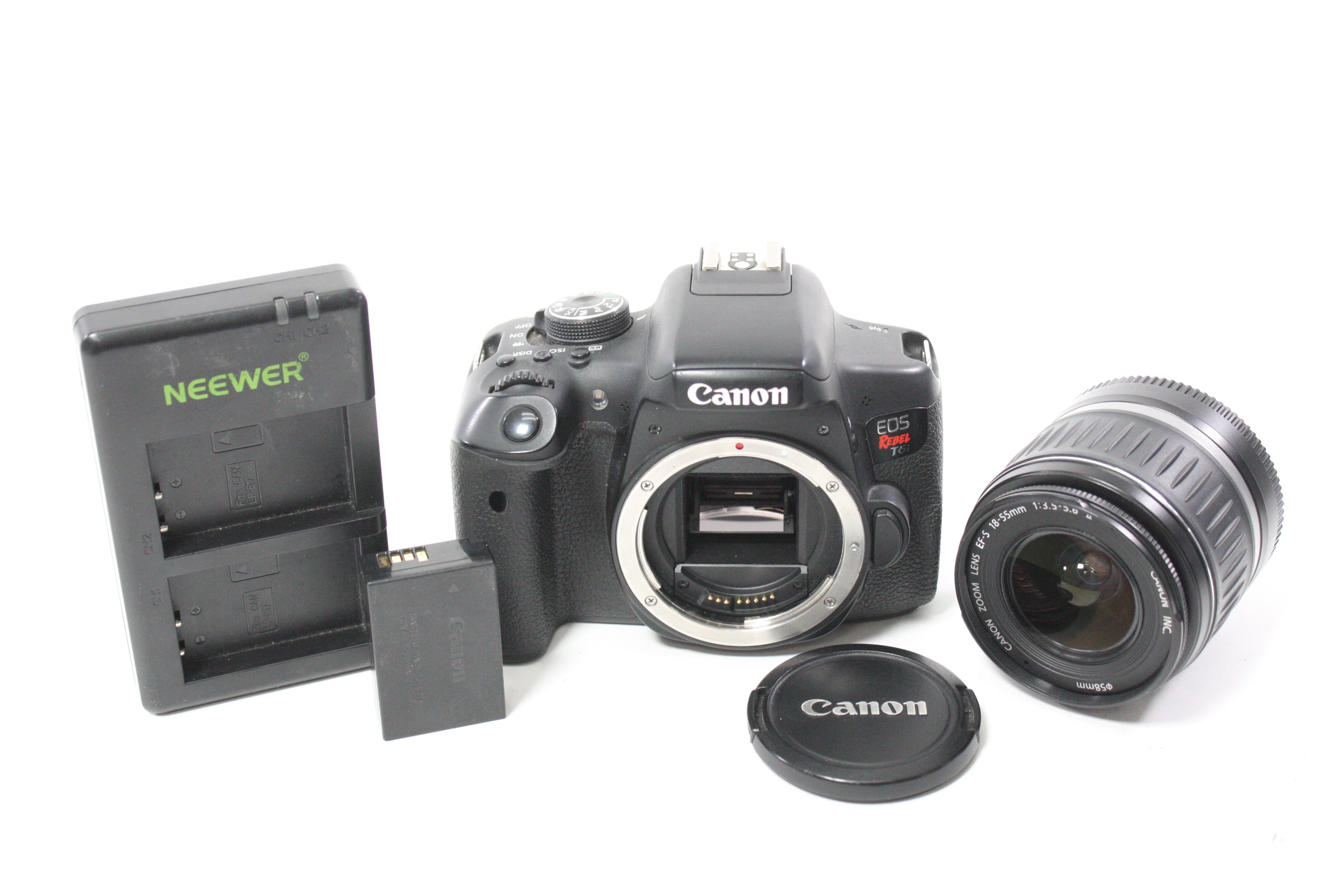 Canon EOS Rebel T6i DSLR Camera with 18-55mm f/3.5-5.6 II EF-S Lens with Shutter Count 47,724