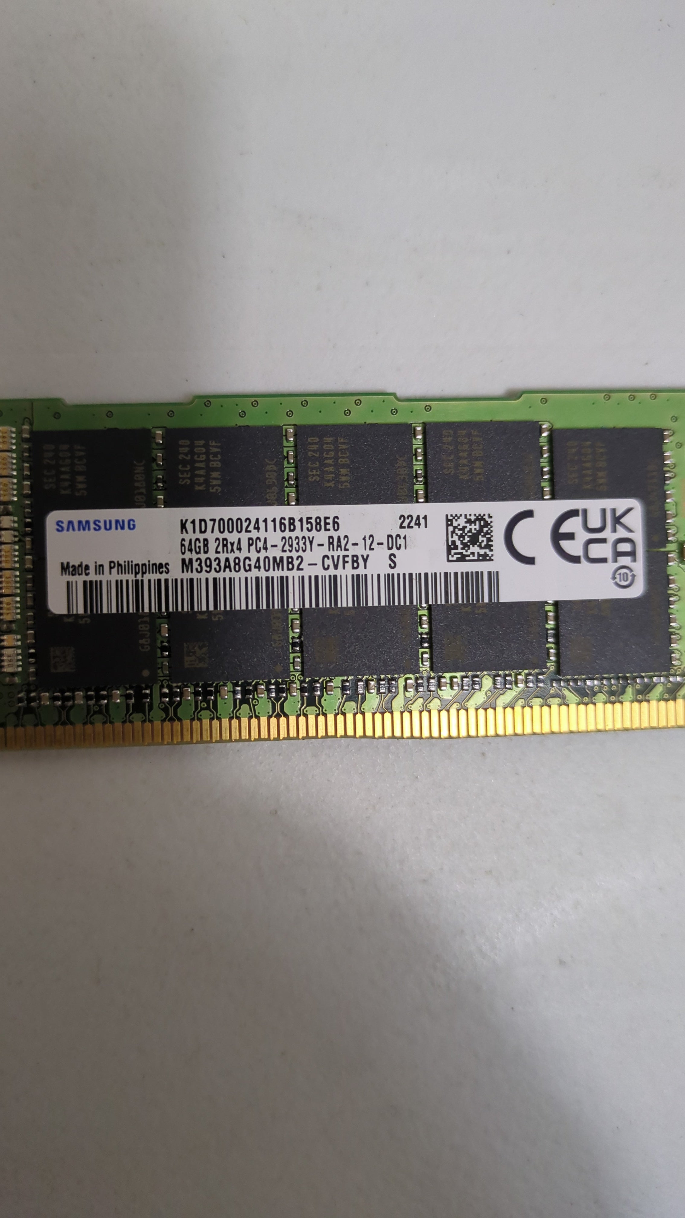 Samsung M393A8G40MB2 64GB RDIMM - Label View | Alo Tech Solutions