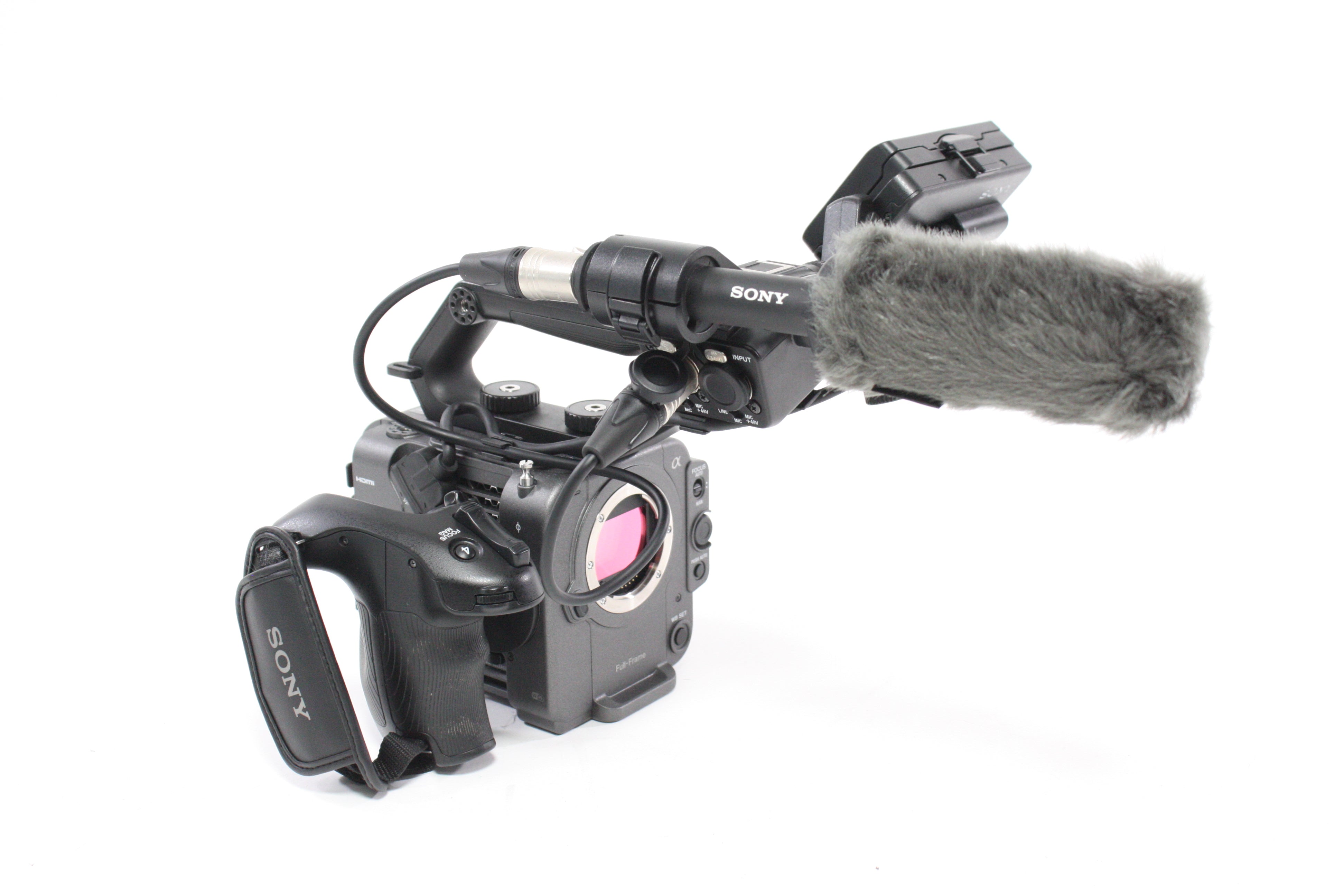 Sony FX6 Cinema Camera with Grip, Monitor and ECM-VG1 Mic with 34 Hours