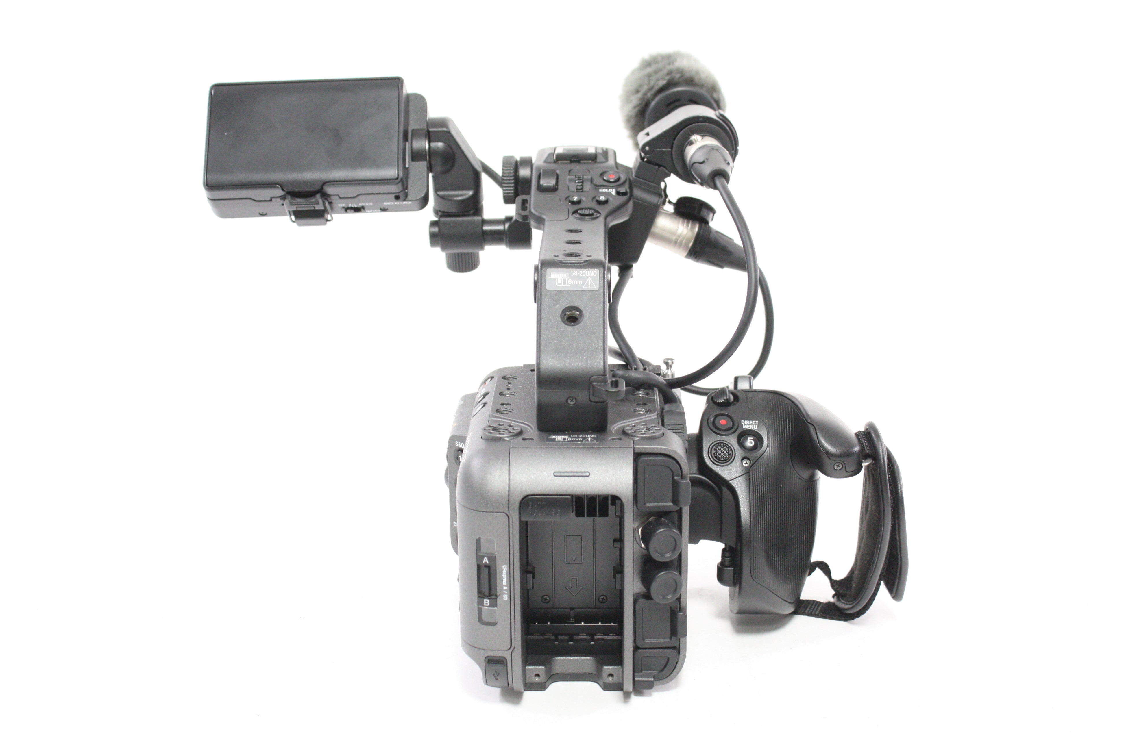 Sony FX6 Cinema Camera with Grip, Monitor and ECM-VG1 Mic with 34 Hours