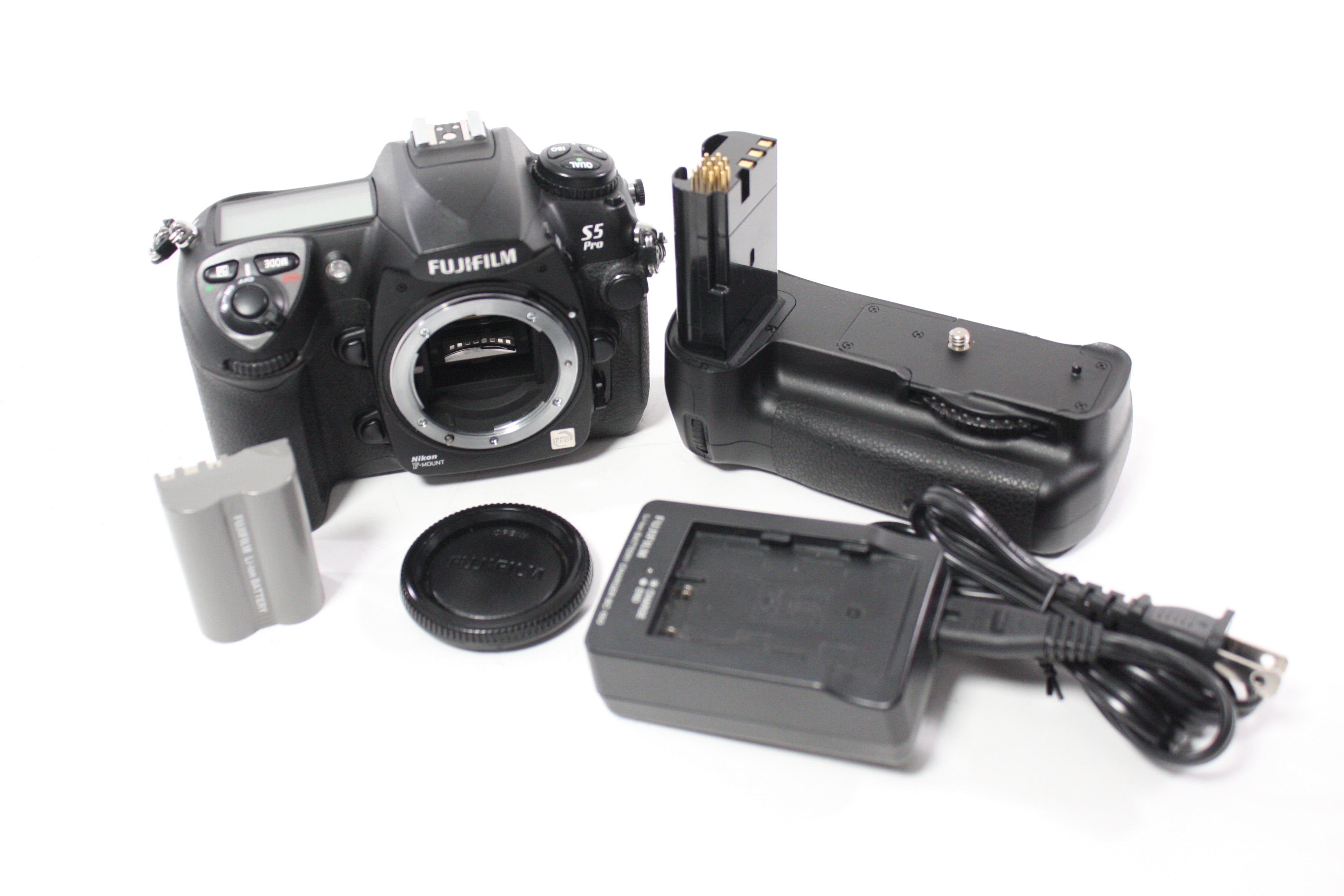 Fujifilm S5 Pro DSLR Camera Body with Nikon MB-D200 Battery Grip with Shutter Count 26,400