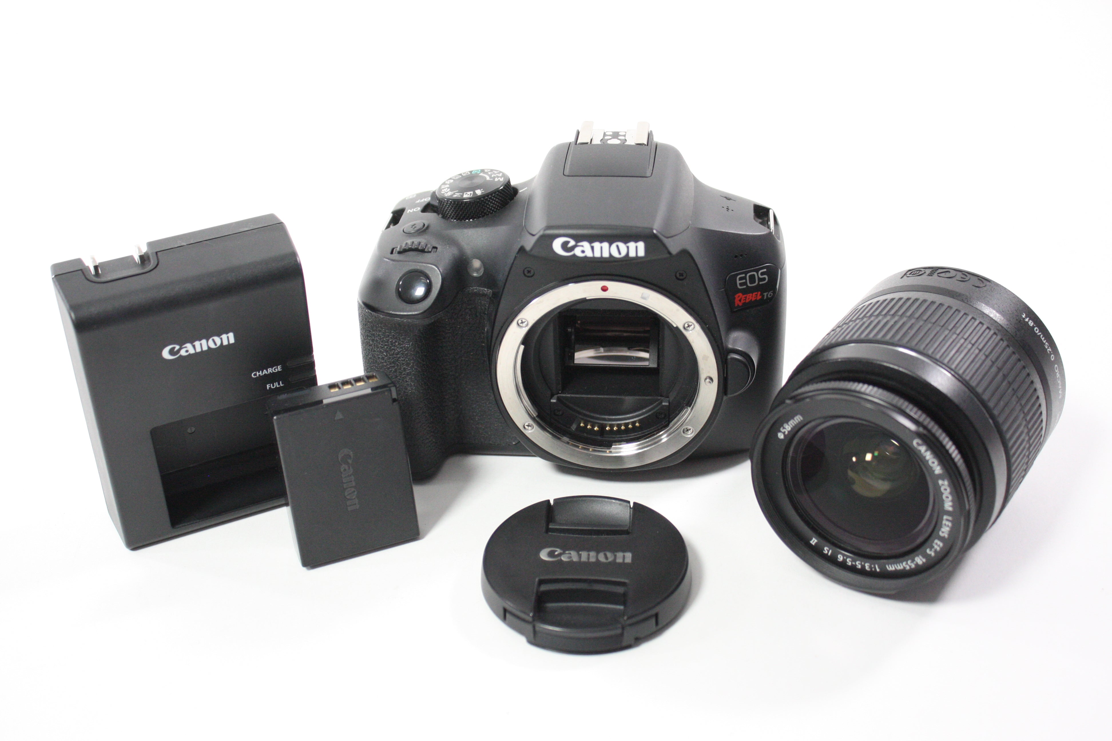 Canon EOS Rebel T6 DSLR Camera with 18-55mm f/3.5-5.6 IS II EF-S Lens With Shutter Count 5,054