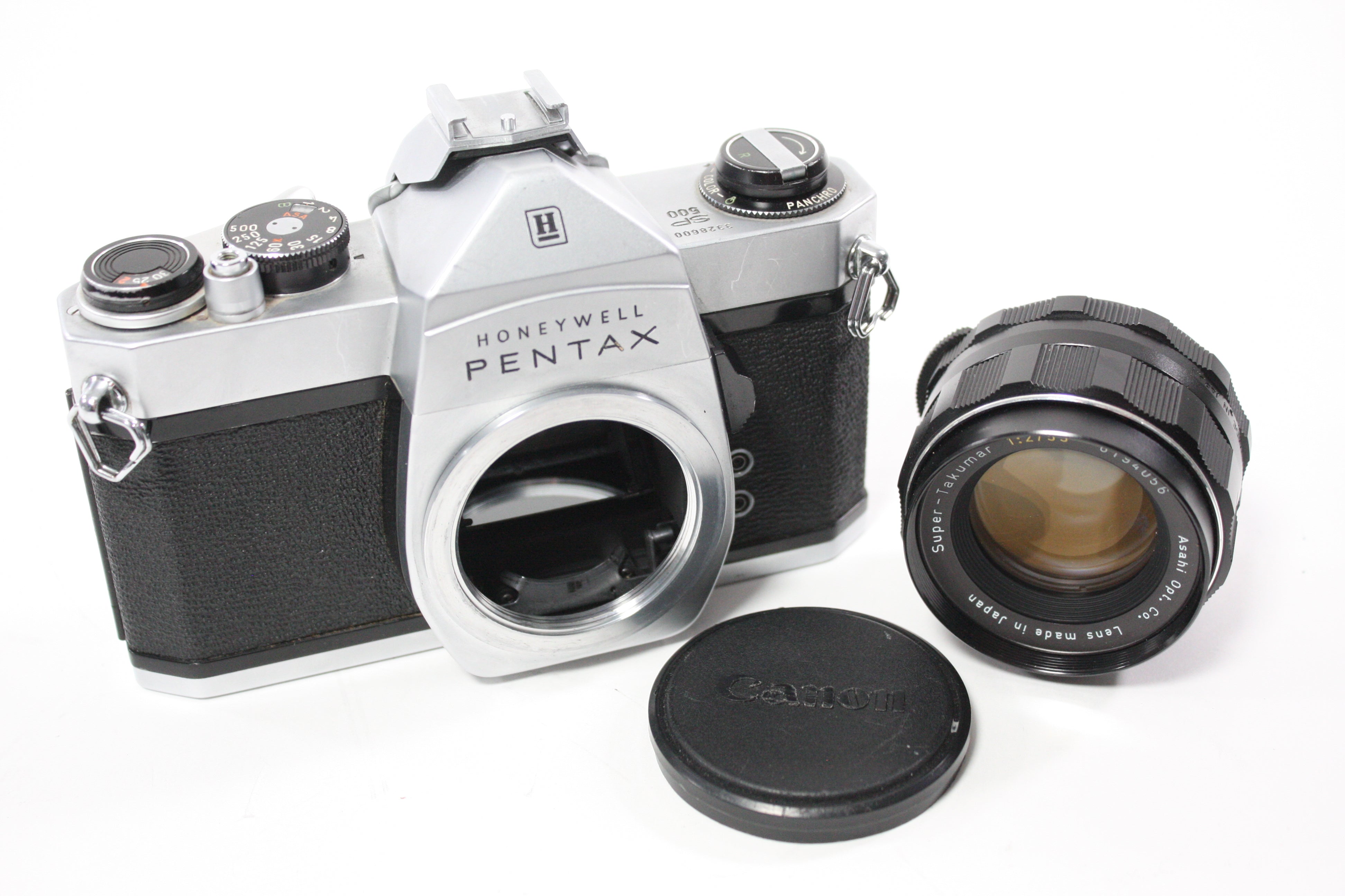 Pentax Honeywell SP 500 35mm SLR Camera with 55mm f/2 Super-Takumar Lens
