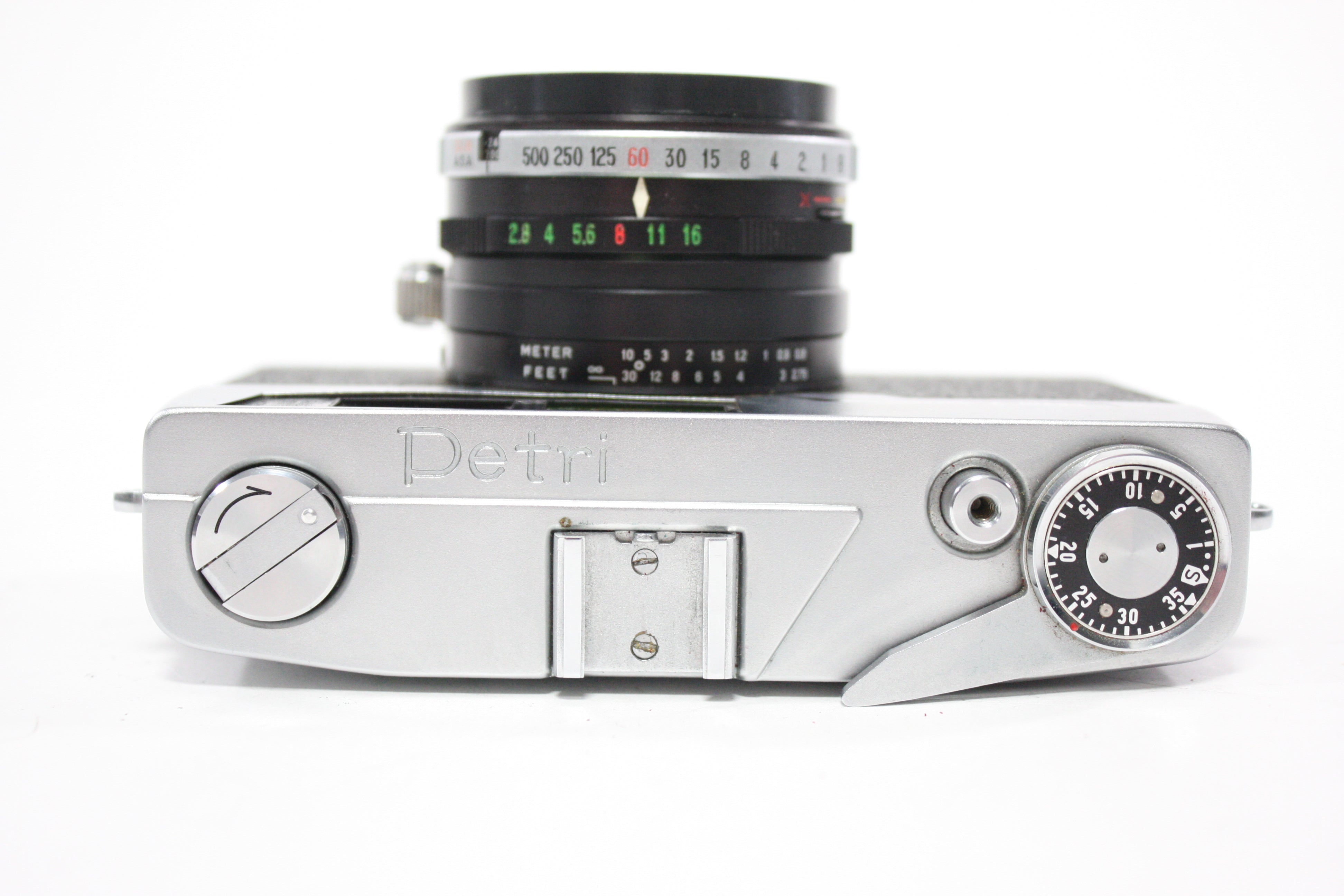 Petri 7 Green-O-Matic Color Corrected Super 35mm Rangefinder Camera