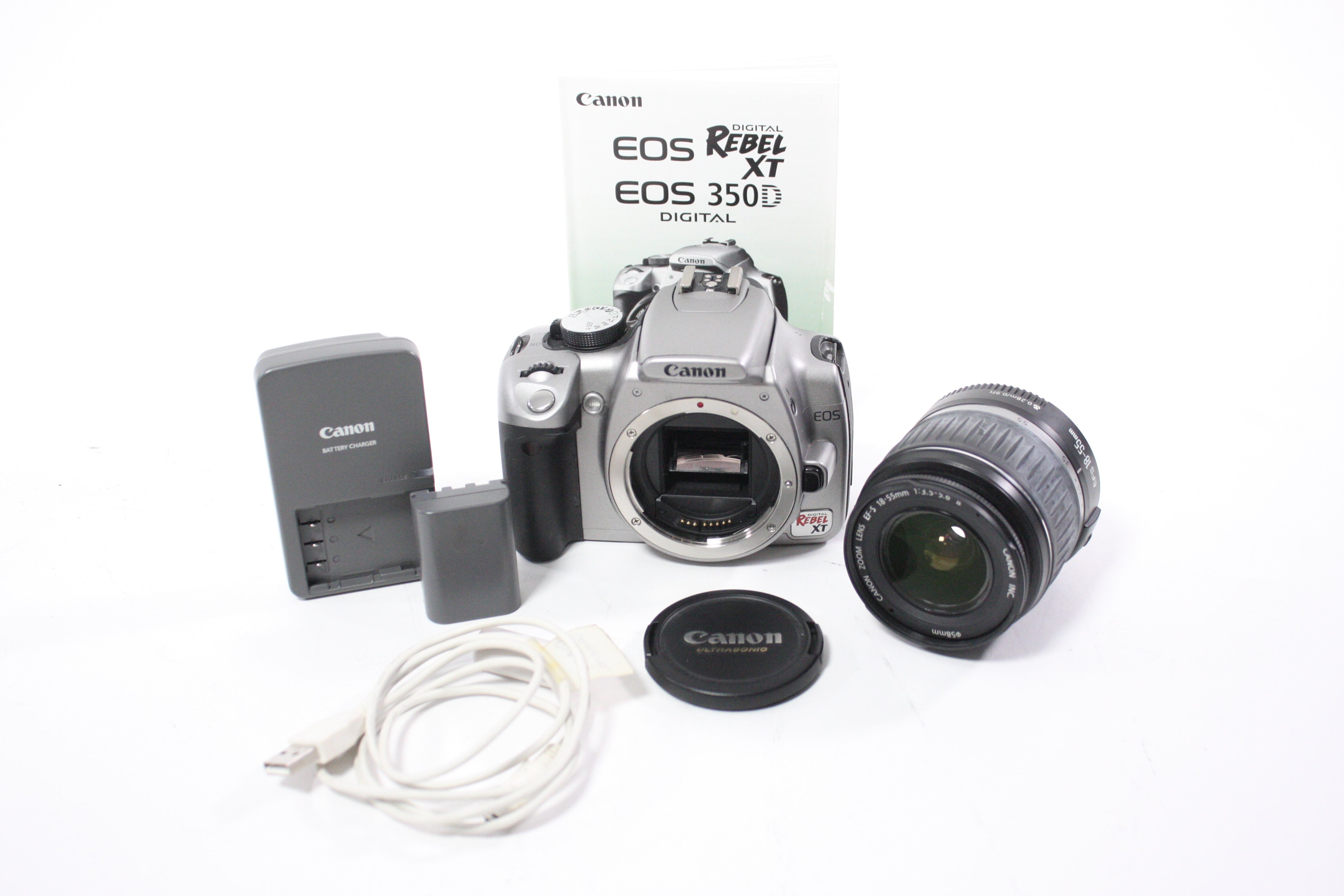 Canon Rebel XT DSLR Camera with Canon 18-55mm f/3.5-5.6 II EF-S Zoom Lens