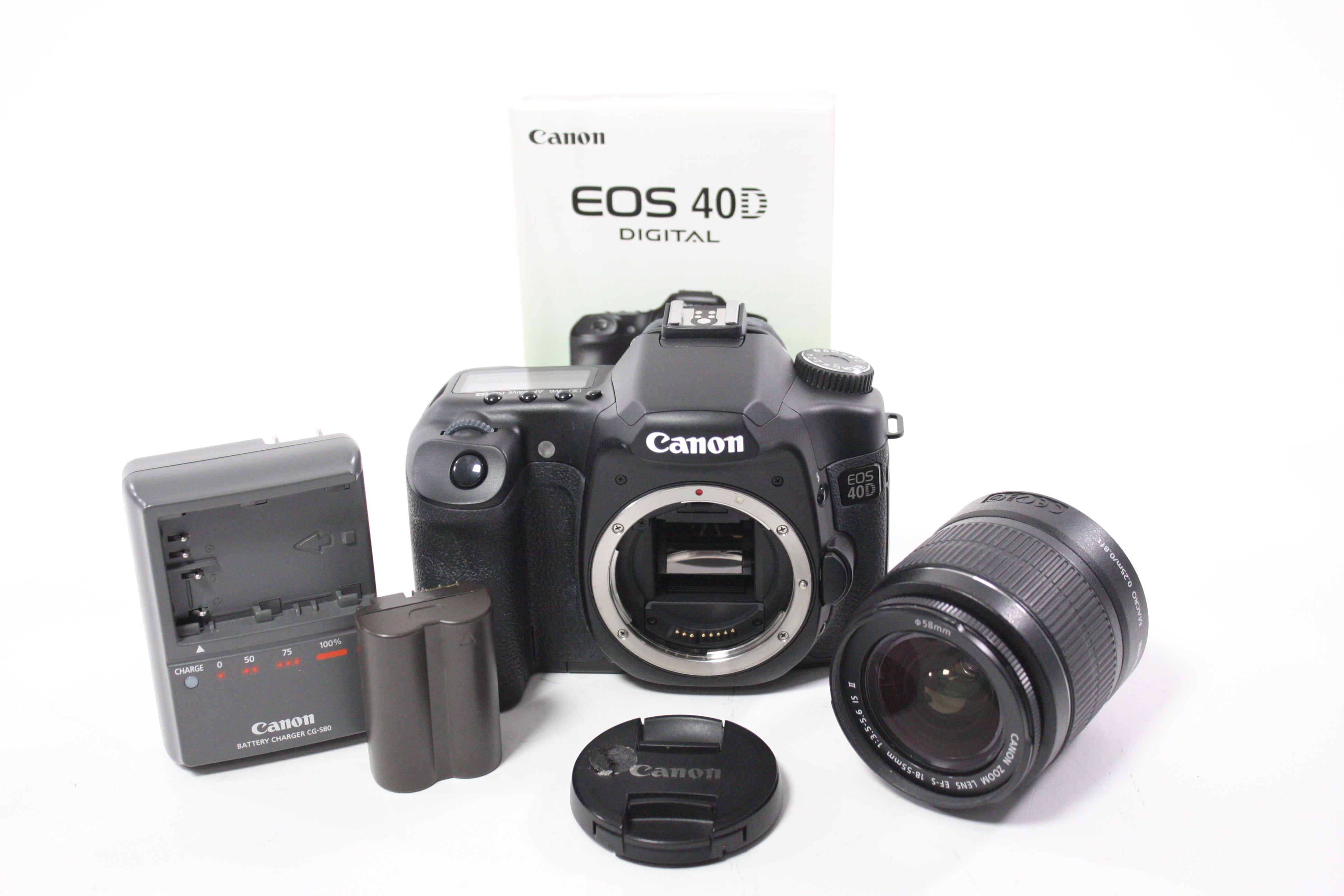 Canon EOS 40D DSLR Camera with 18-55mm f/3.5-5.6 IS II EF-S Lens with Shutter Count 305