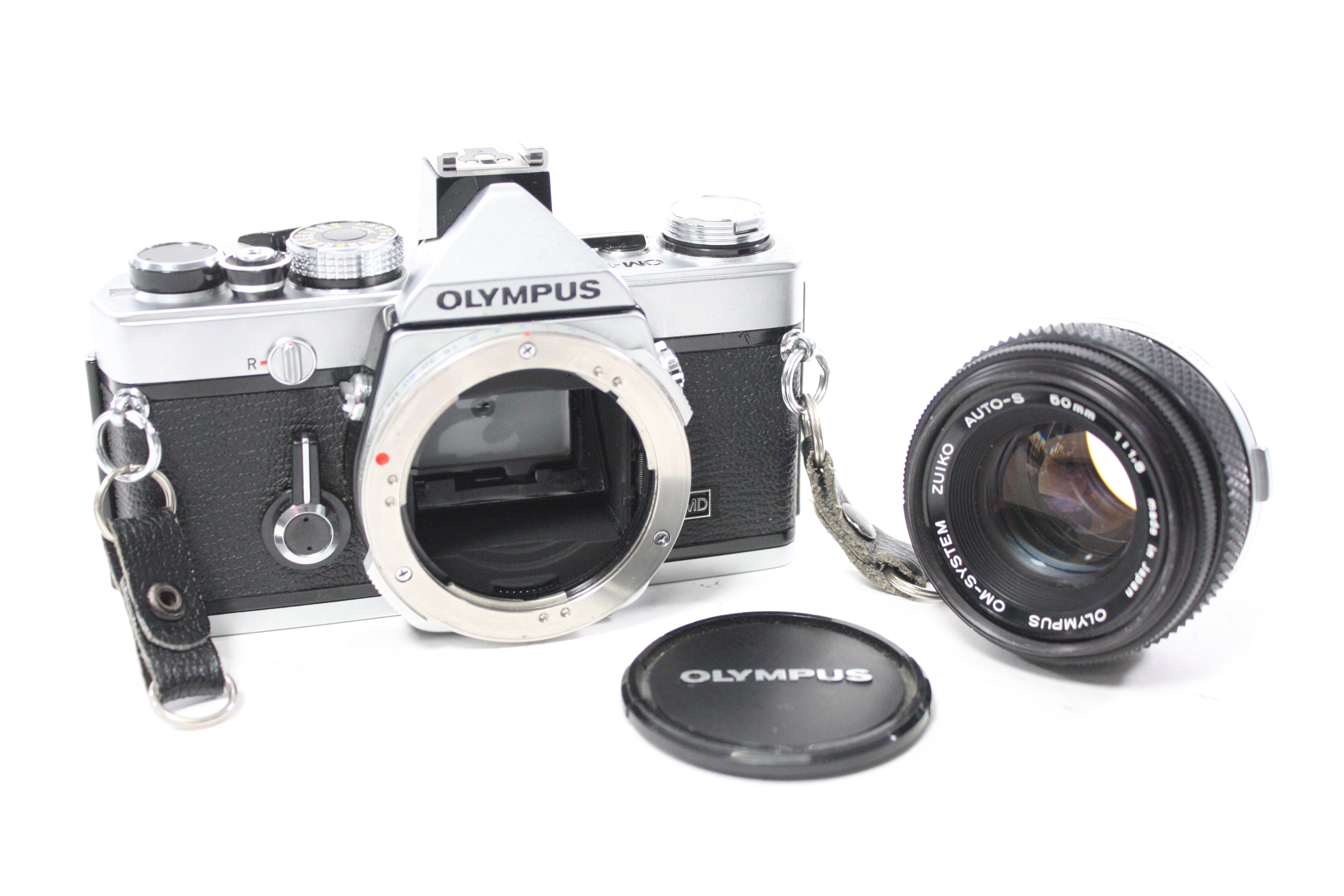 Olympus OM-1N 35mm SLR Camera with 50mm f/1.8 Auto-S Lens for OM Mount