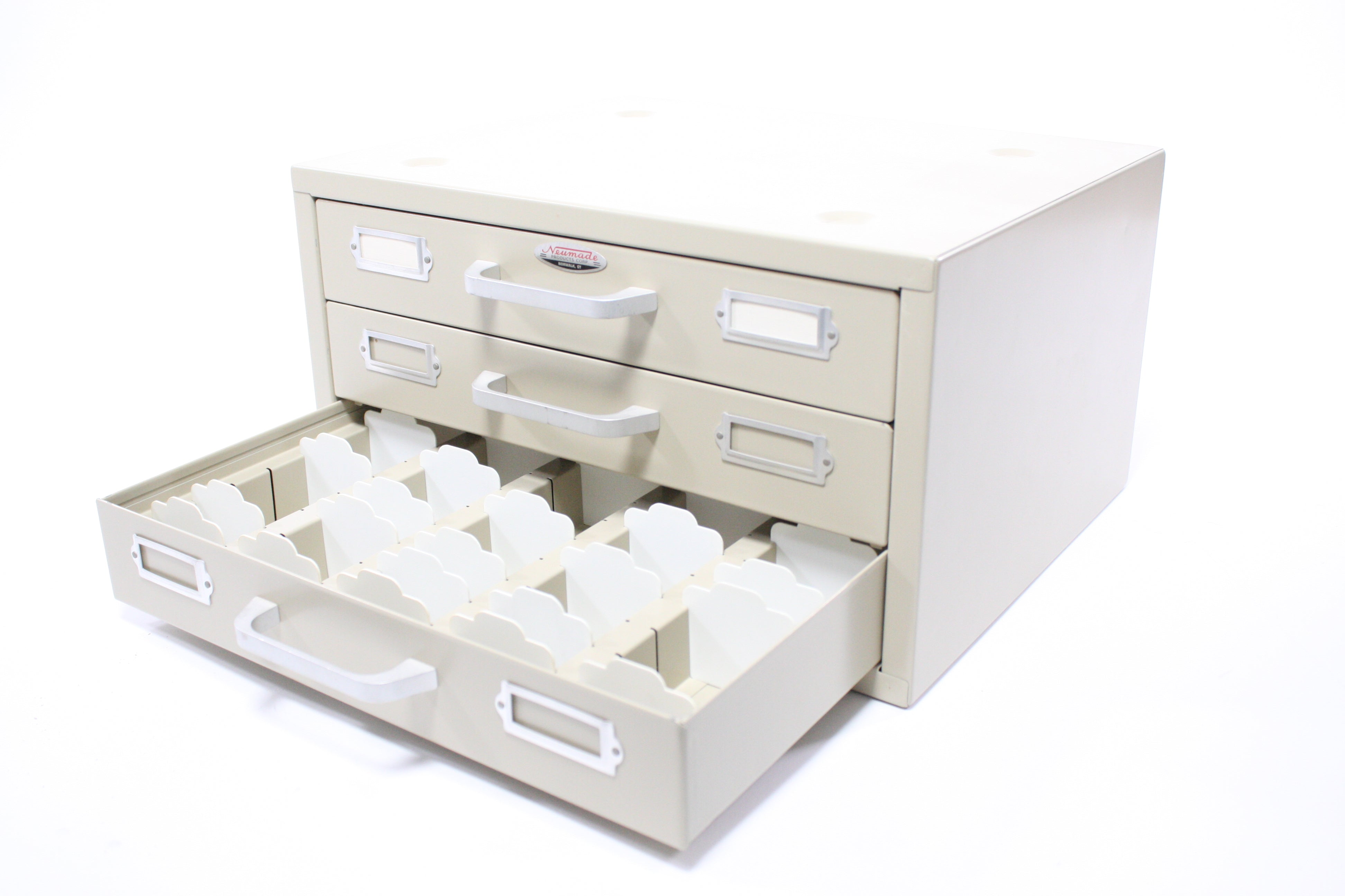 Neumade 3 Drawer Stackable Metal Filing Cabinet for Slides
