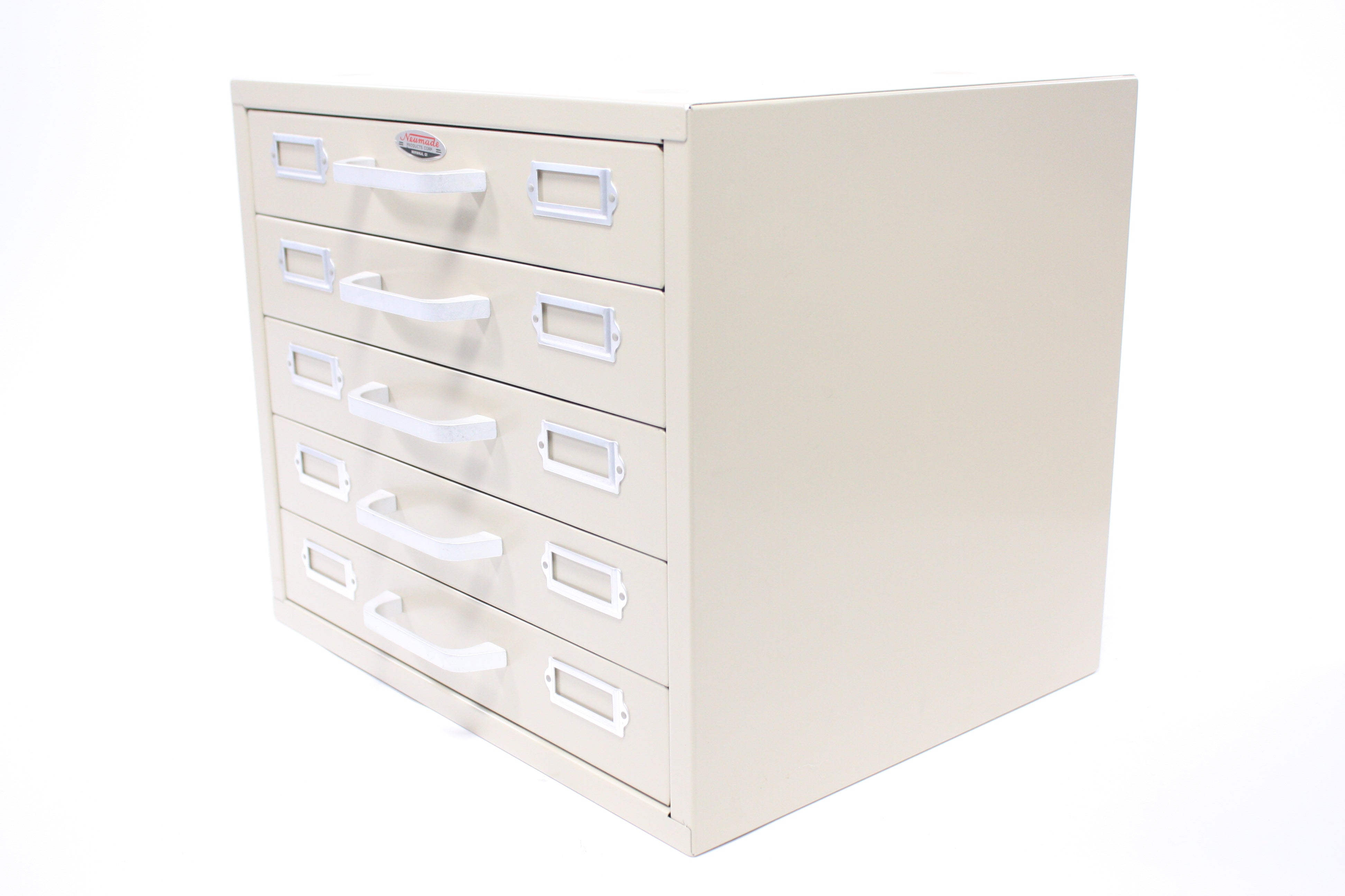 Neumade 5 Drawer Stackable Metal Filing Cabinet for Slides