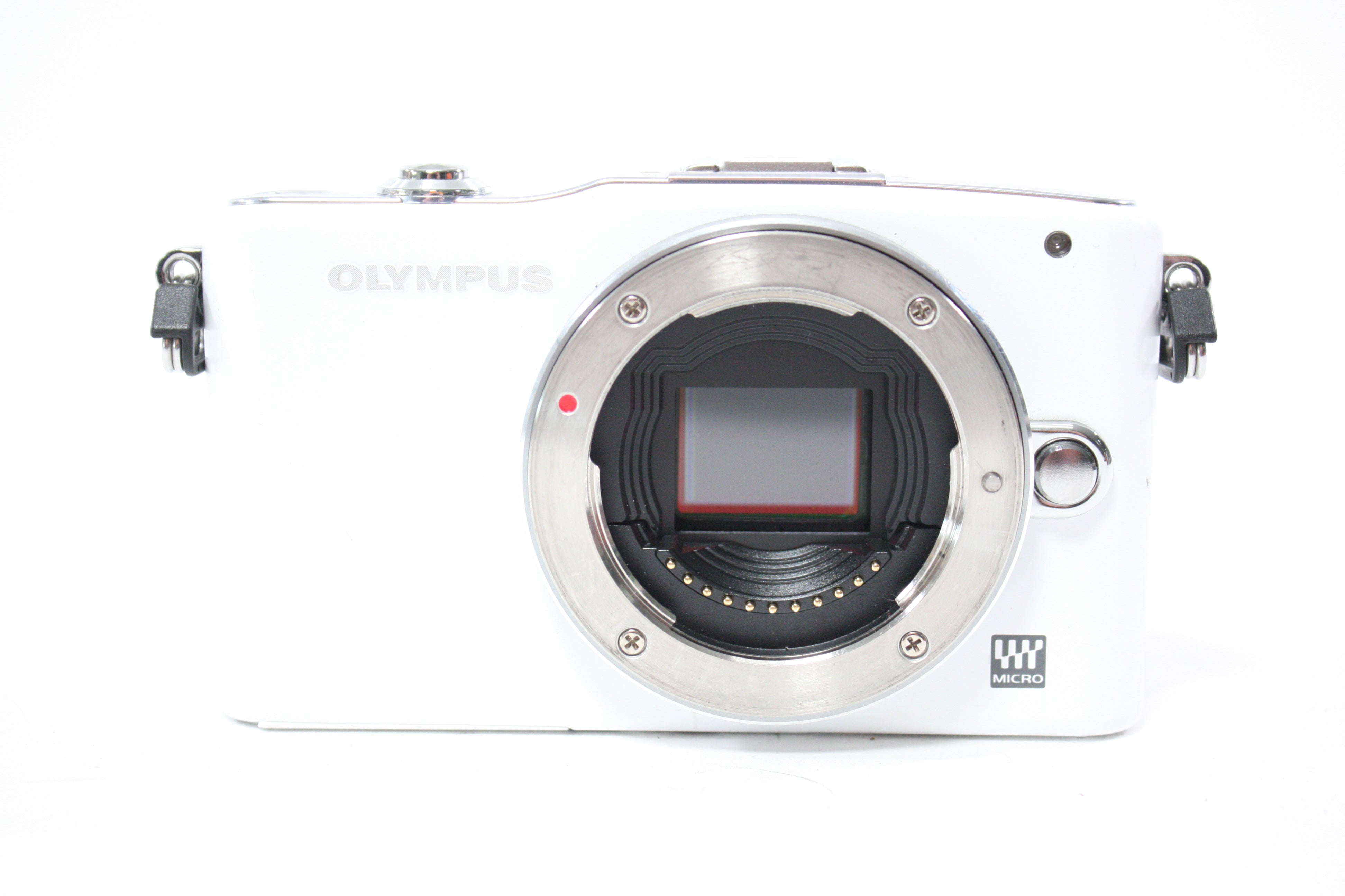 Olympus Pen Mini E-PM1 Digital Mirrorless Camera with 14-42mm f/3.5-5.6 II R MSC Lens with Shutter Count 8,150