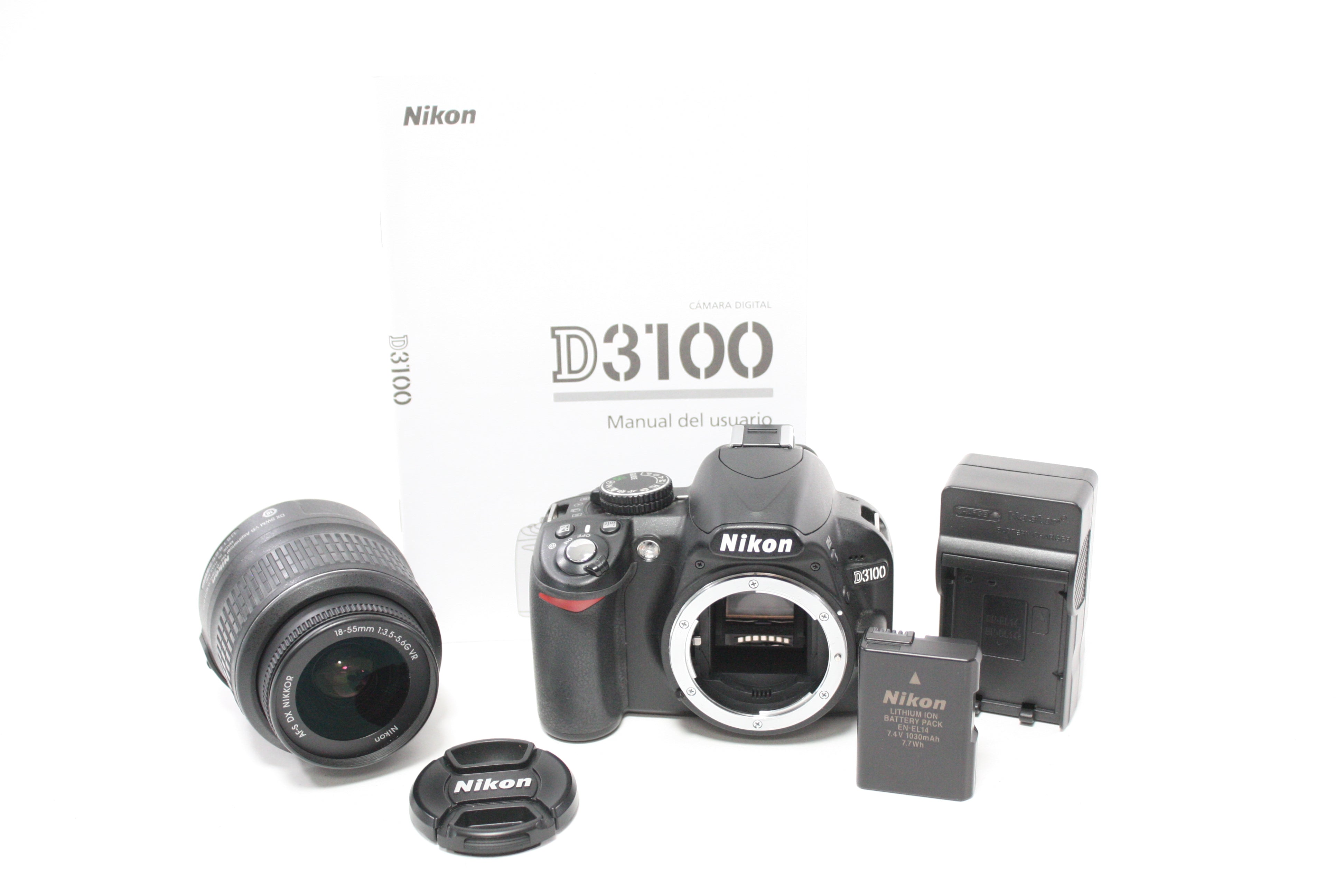 Nikon D3100 DSLR with Nikon 18-55mm f/3.5-5.6 G DX VR Lens with Shutter Count 5,115