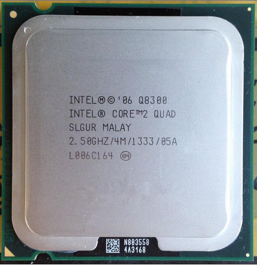 Intel Q8300 QC Core 2 Quad Yorkfield 2.5GHz 1333Mhz FSB 4MB L2 Cache Socket LGA 775 95W (SLGUR / SLB5W) Desktop Processor.