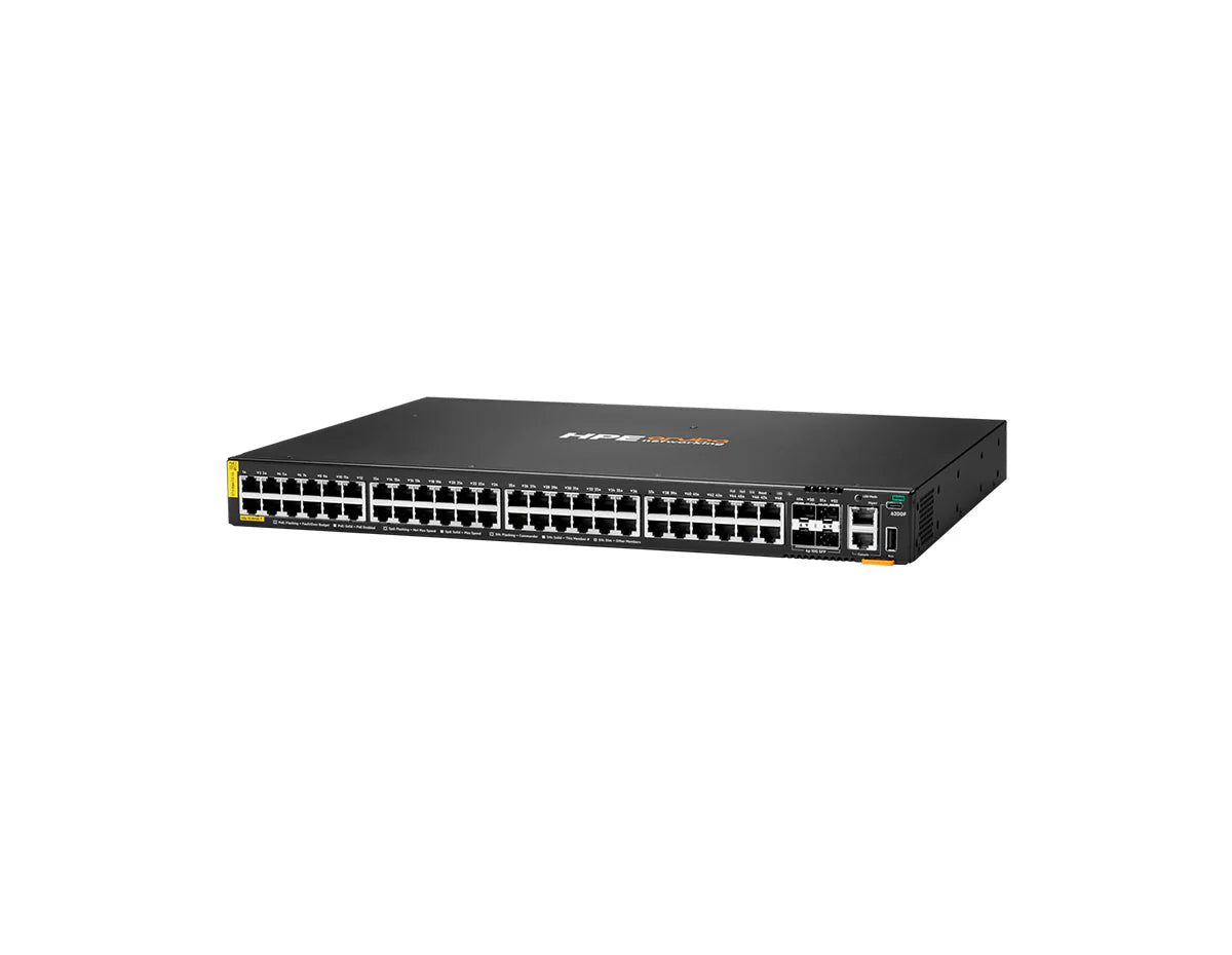 HPE Aruba Networking JL728B CX 6200F 48G Class‑4 PoE 4SFP+ 740W Switch