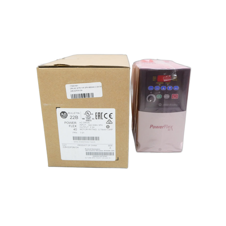 ALLEN BRADLEY 22B-D2P3N104 SER. A F/W 7.01 342-528V 3.2A NSMP