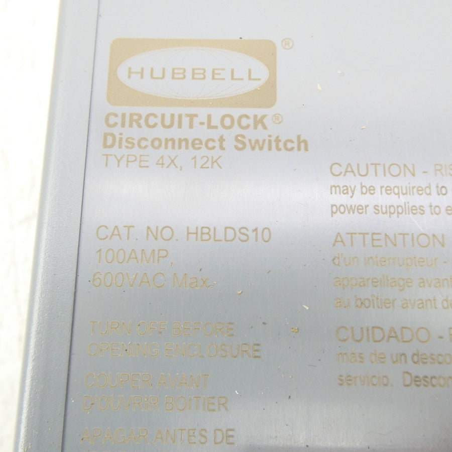 HUBBELL HBLDS10 600VAC 100A NSMP