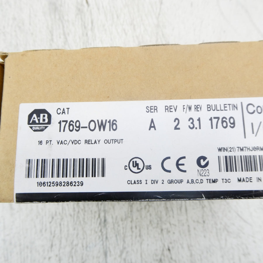 ALLEN BRADLEY 1769-OW16 SER. A F/W 3.1 DATE: 2010 REV. 2 NSFS