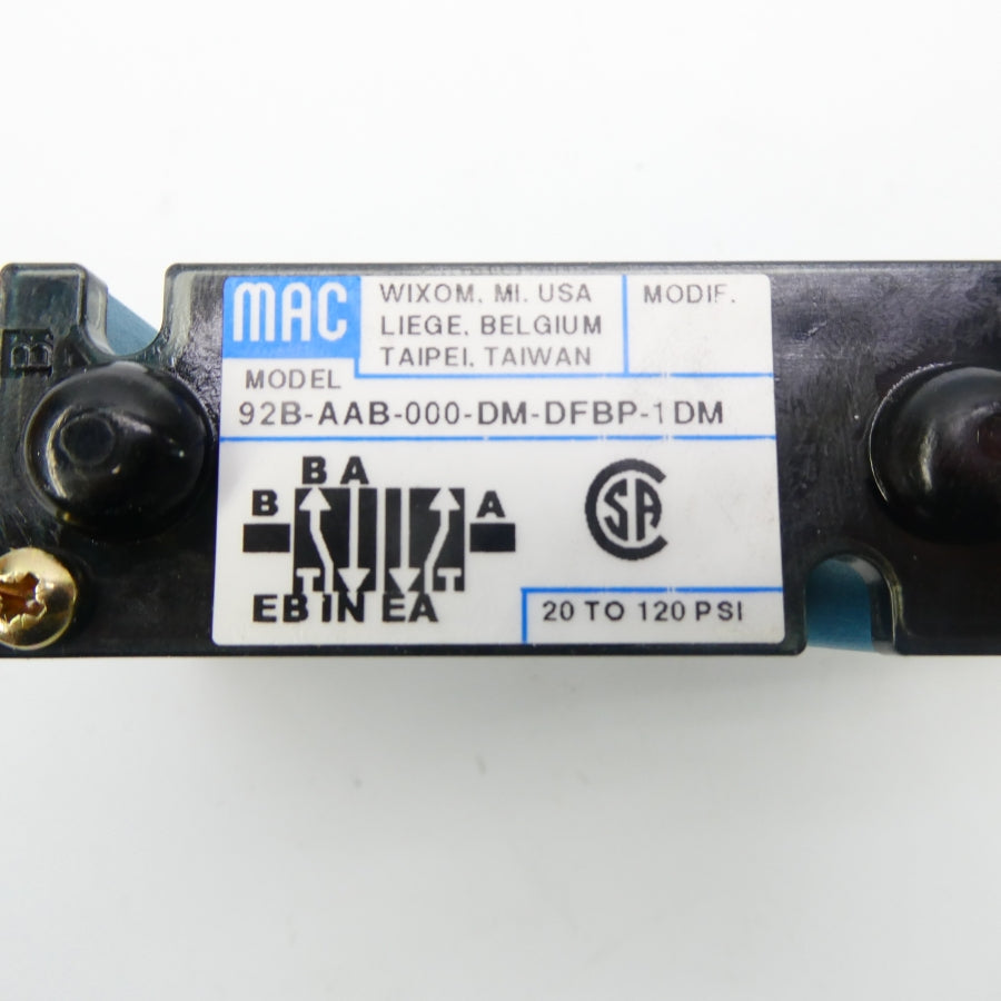 MAC 92B-AAB-000-DM-DFBP-1DM 24VDC 20-120PSI NSMP