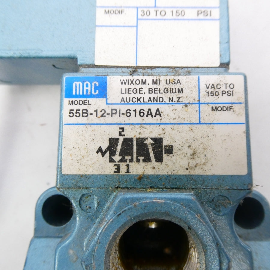 MAC 55B-12-PI-616AA 24VDC 150PSI NSNP