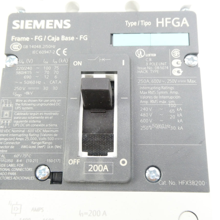 SIEMENS HFX3B200 600V 250A NSNP