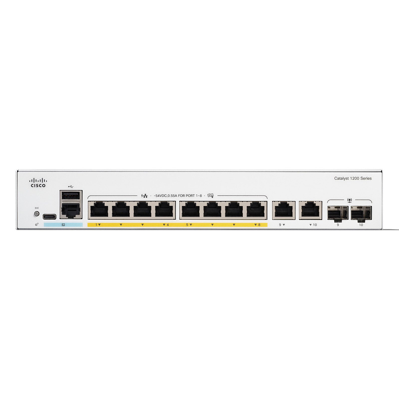 Cisco Catalyst C1200-8P-E-2G 8-Port PoE+ Fanless Switch