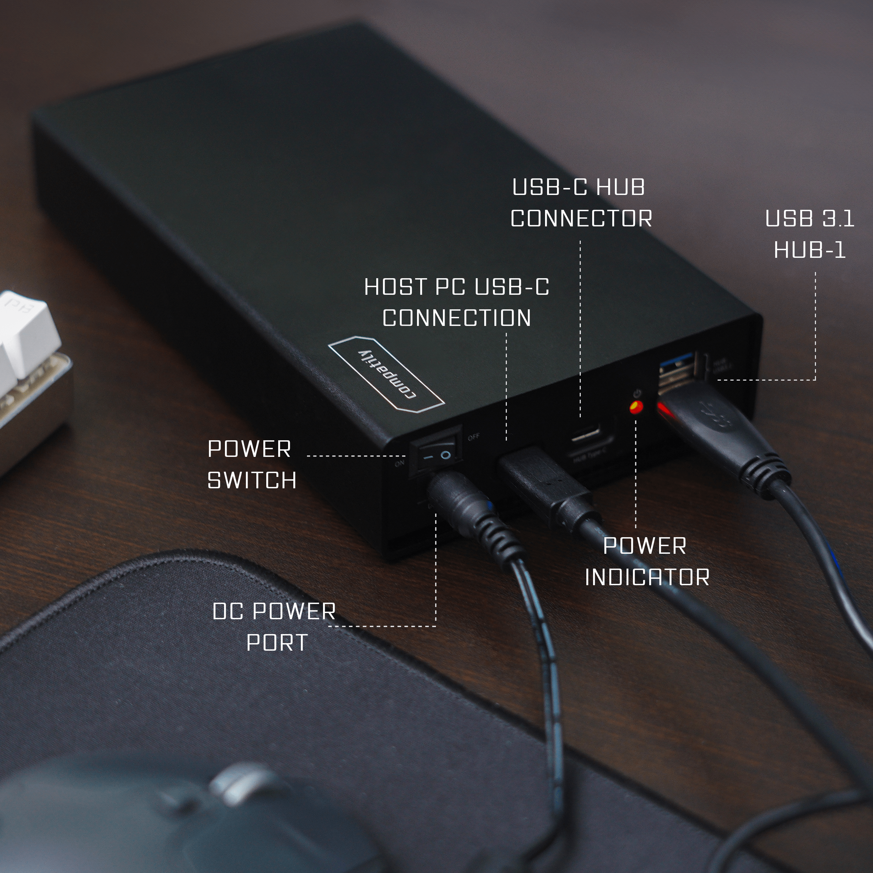 Compatily LV22 USB-C 10Gbps External HDD and HUB