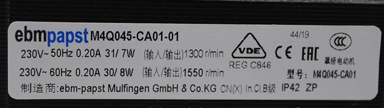 M4Q045-CA01-01 ebm papst motor fan