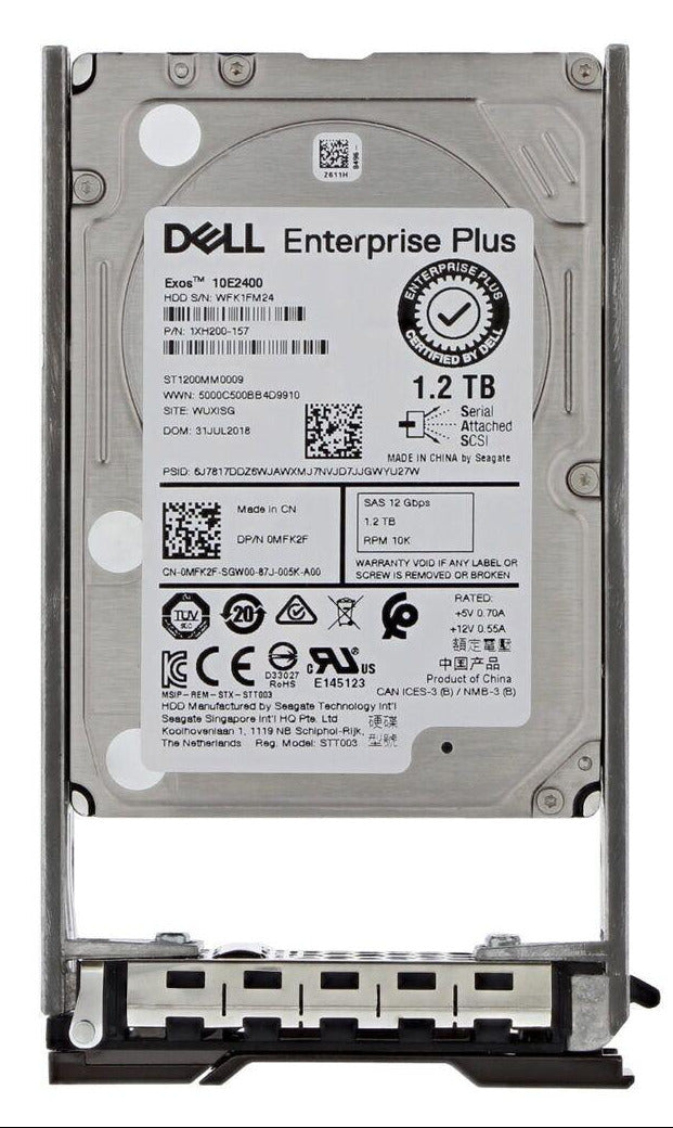 Dell Compellent ST1200MM0009 1.2TB 10K SAS 12Gb/s 2.5" MFK2F