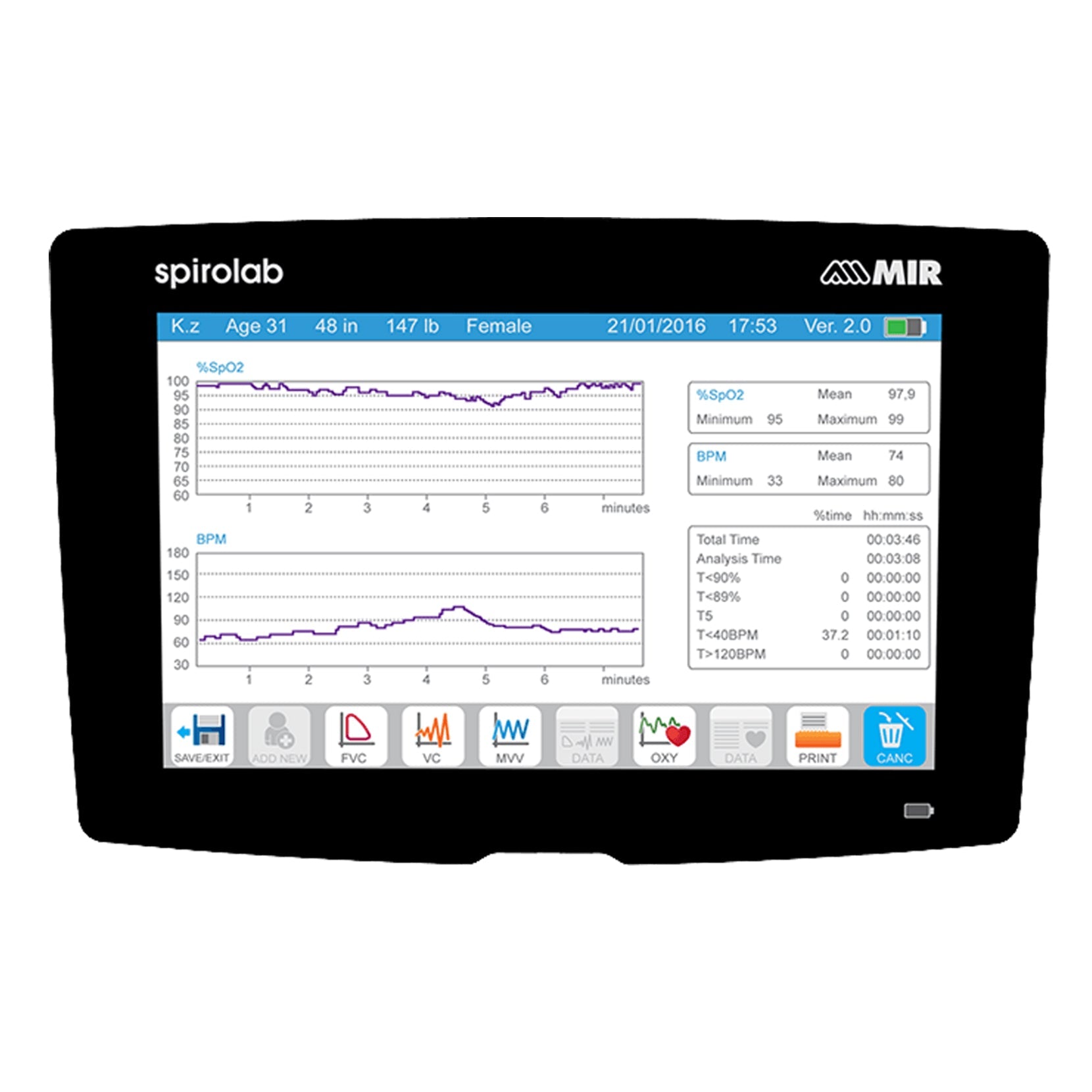 Spirolab Desktop Spirometer