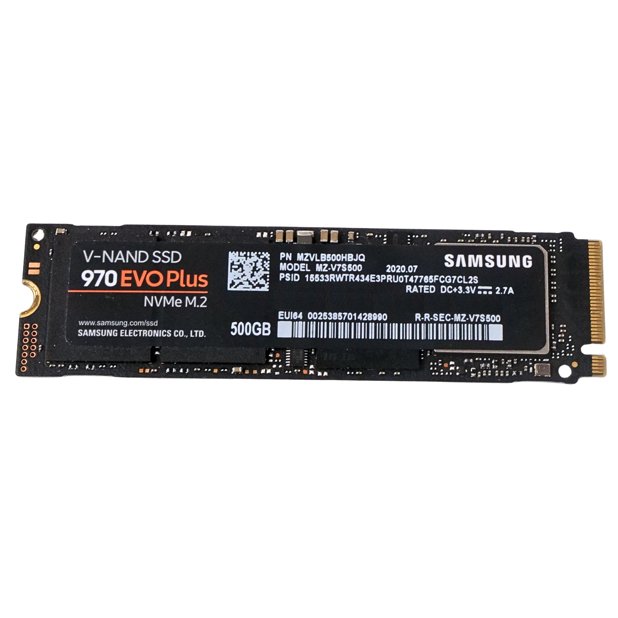 Samsung 970 EVO Plus MZVLB500HBJQ 500GB PCIe Gen 3.0 x4 4GB/s MLC NVMe M.2 2280 Recertified SSD