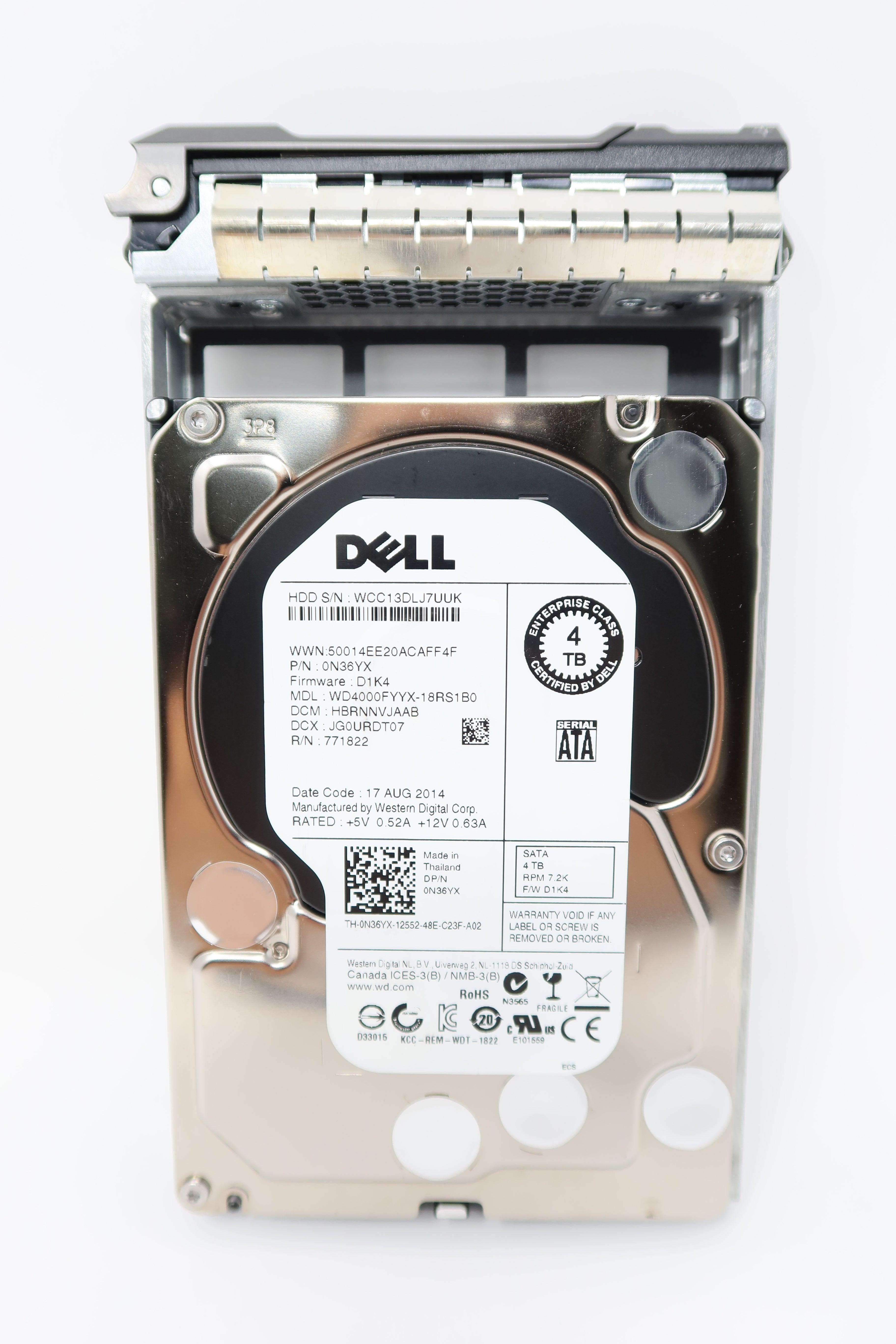 WD4000FYYX-18RS1B0 Dell 4TB 7.2K 64MB SATA LFF Hard Drive