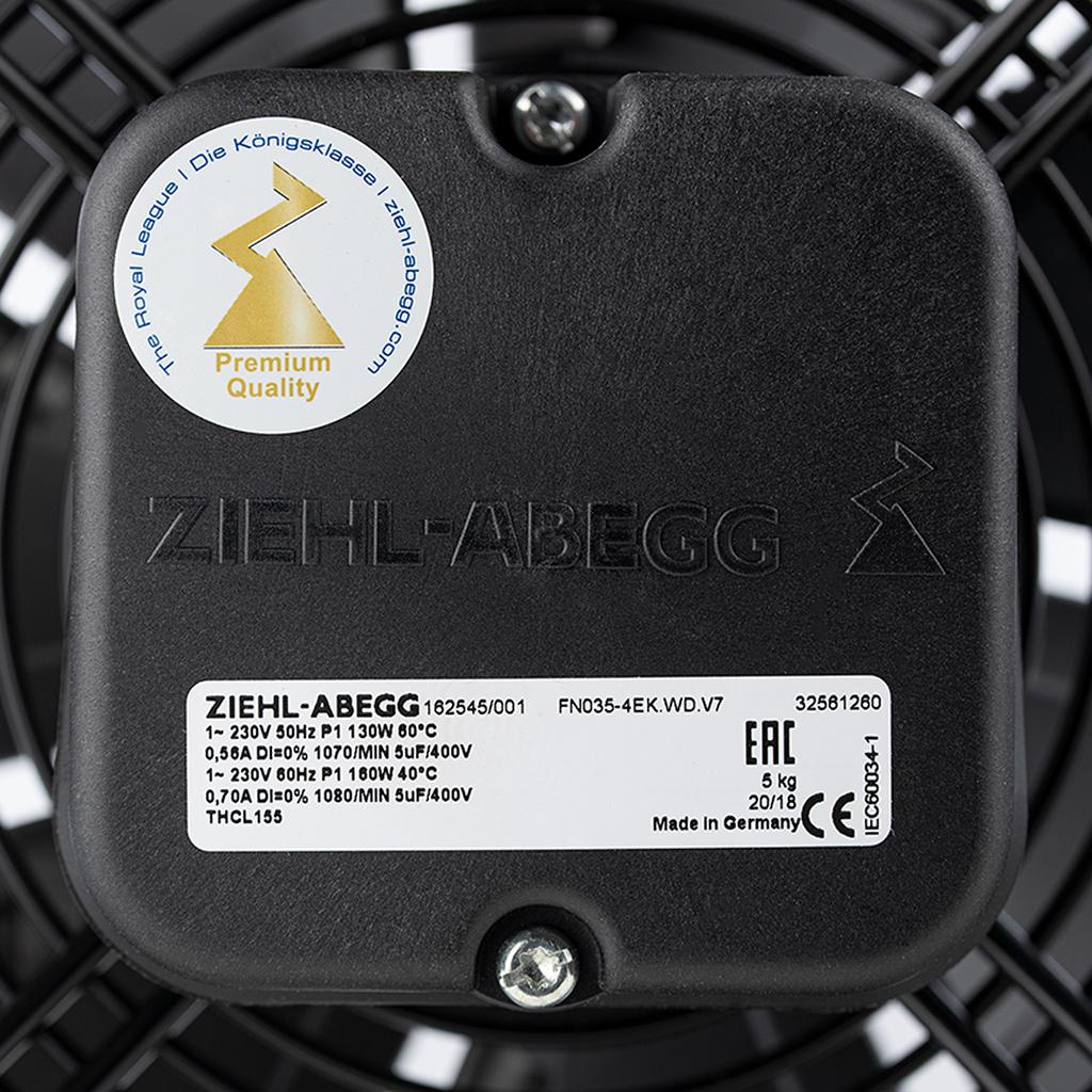 FN035-4EK.WD.V7 ZIEHL-ABEGG Axial Fan 150W 230V 0.13/0.56A 1070rpm