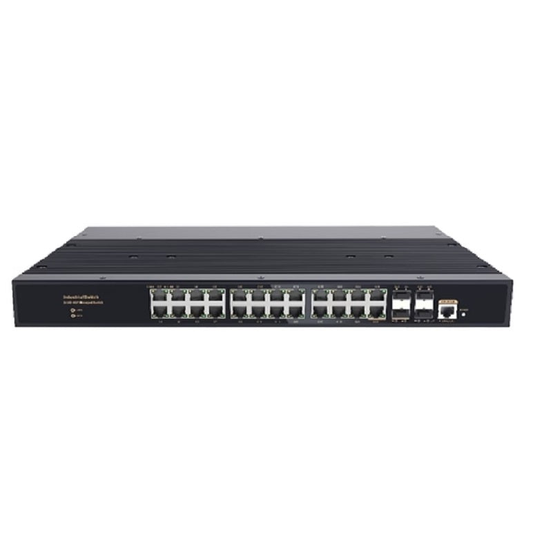 OW-IES3110-24TF, 24 x 10/100/1000BASE-T and 4* 100/ 1000Base-X uplink SFP fiber ports (including 2 combo ports), -40 to 75°C Operating Temperature
