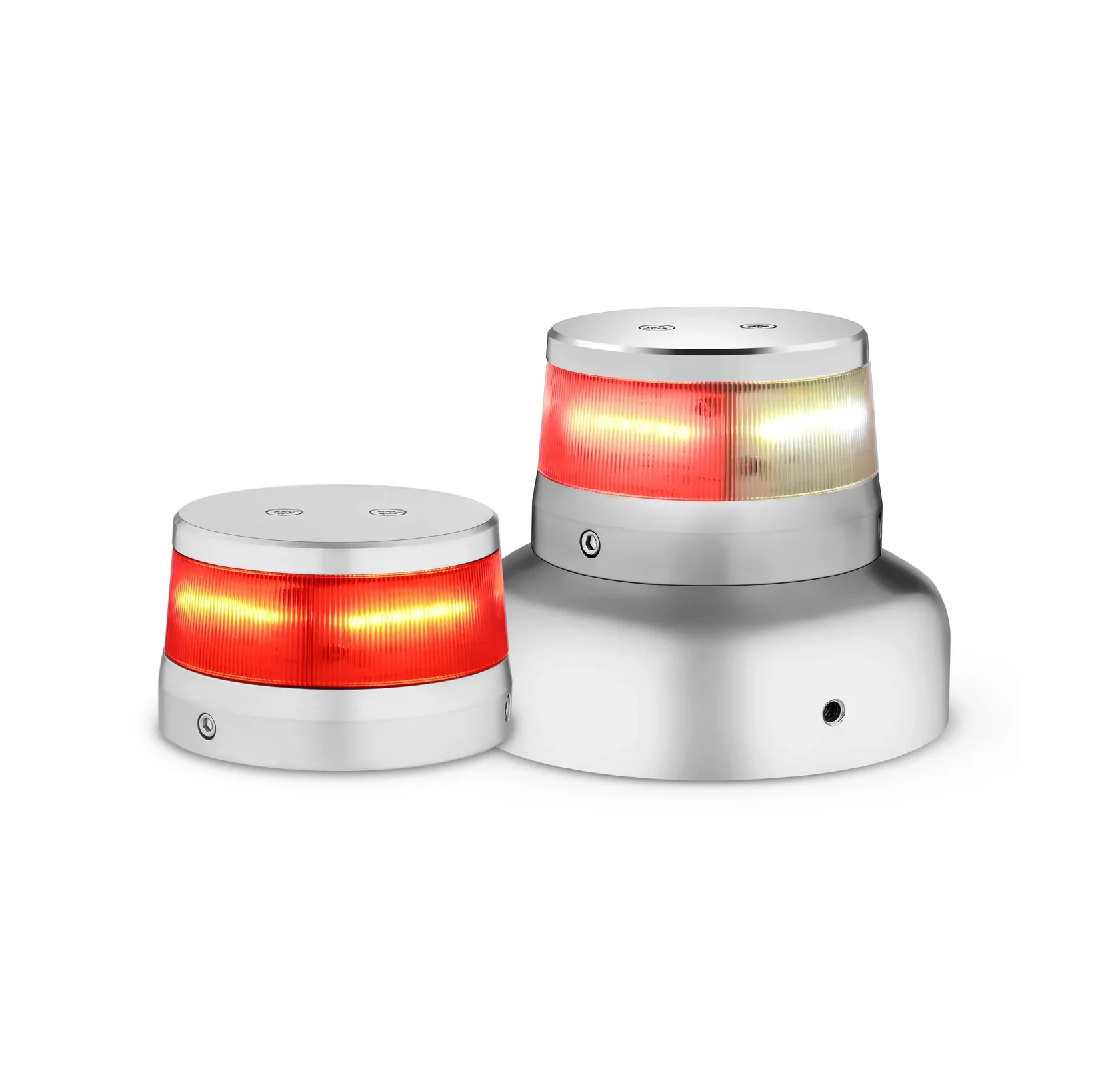 Whelen ORION 360 Red / White Split LED Beacon 28 VDC, 3.75"" Base Lower Mount 01-0772010-33