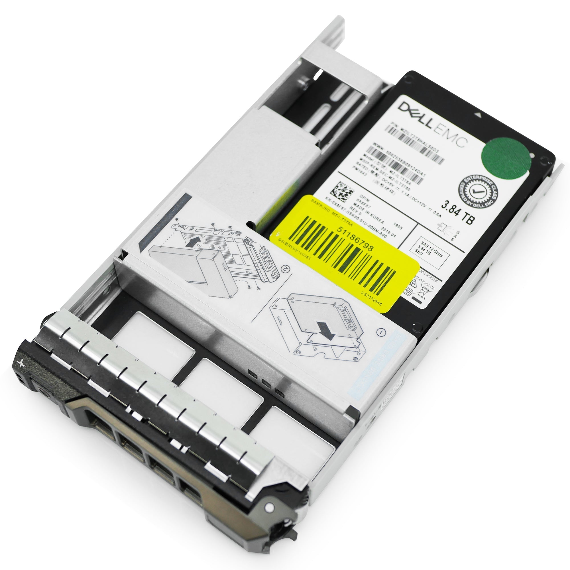 Dell G13 0X8F87 3.84TB 1 DWPD SAS 12Gb/s 3D TLC Hybrid 3.5in Refurbished SSD