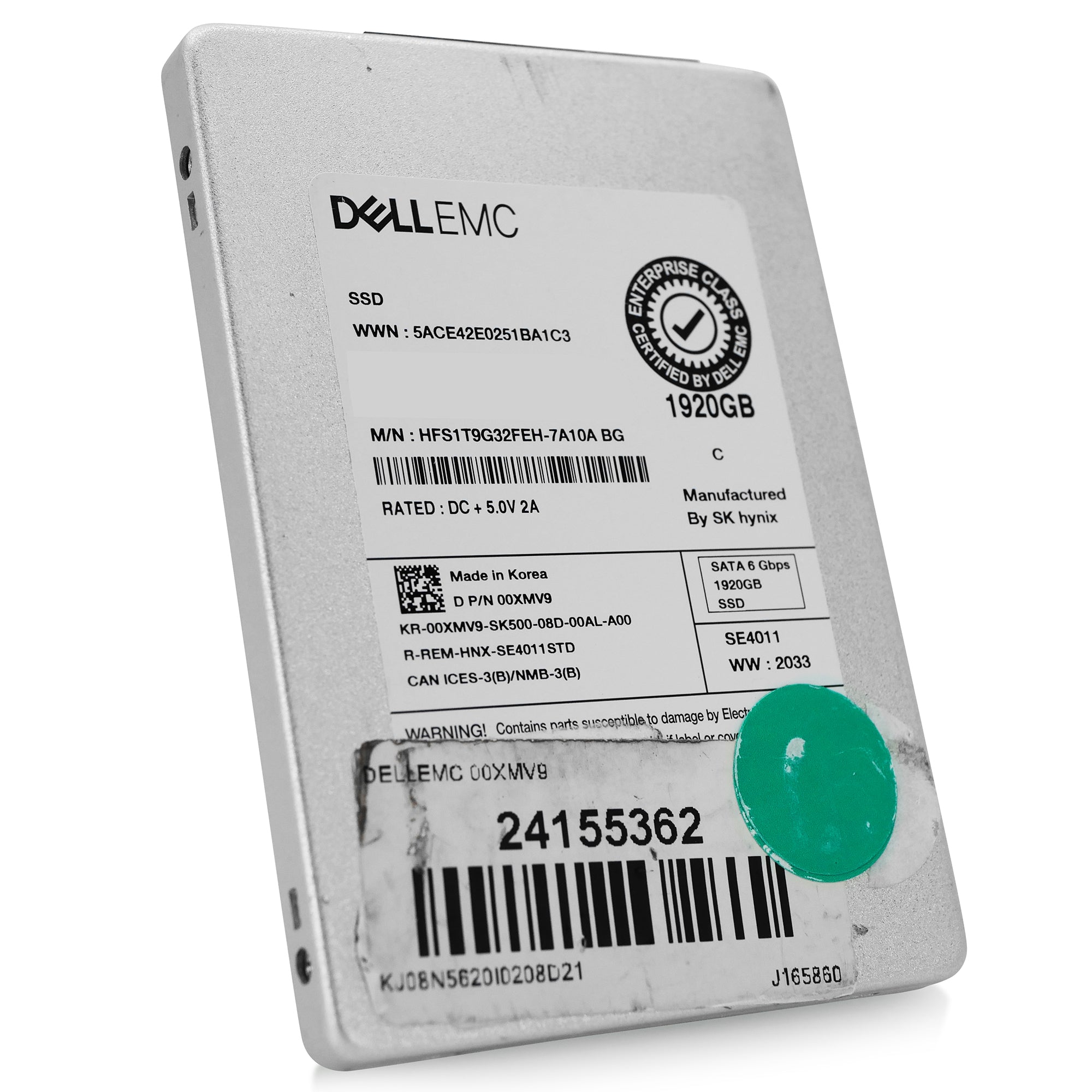 Dell/SK Hynix HFS1T9G32FEH-7A10A 1.92TB SATA 6Gb/s 2.5in Refurbished SSD