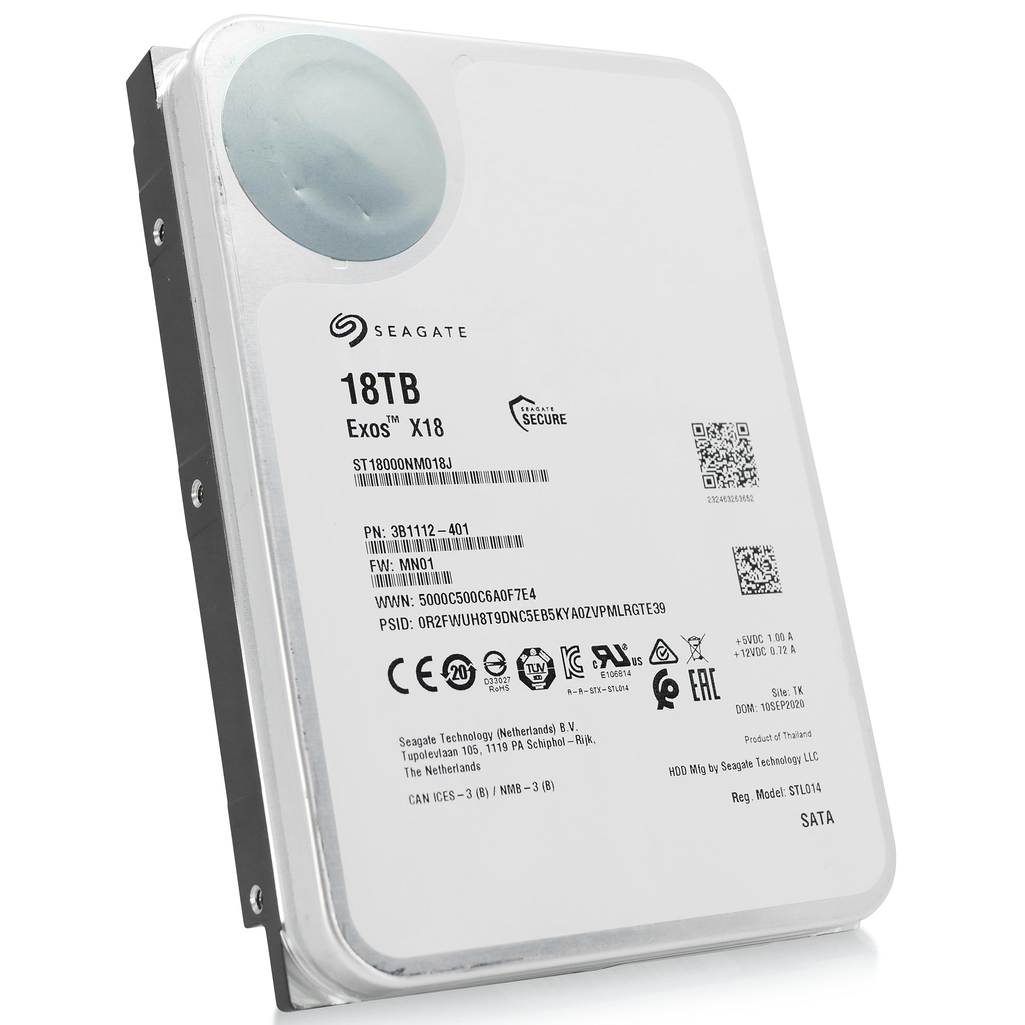 Seagate X18 ST18000NM018J 18TB 7.2K RPM SATA 6Gb/s 512e 3.5in Refurbished HDD