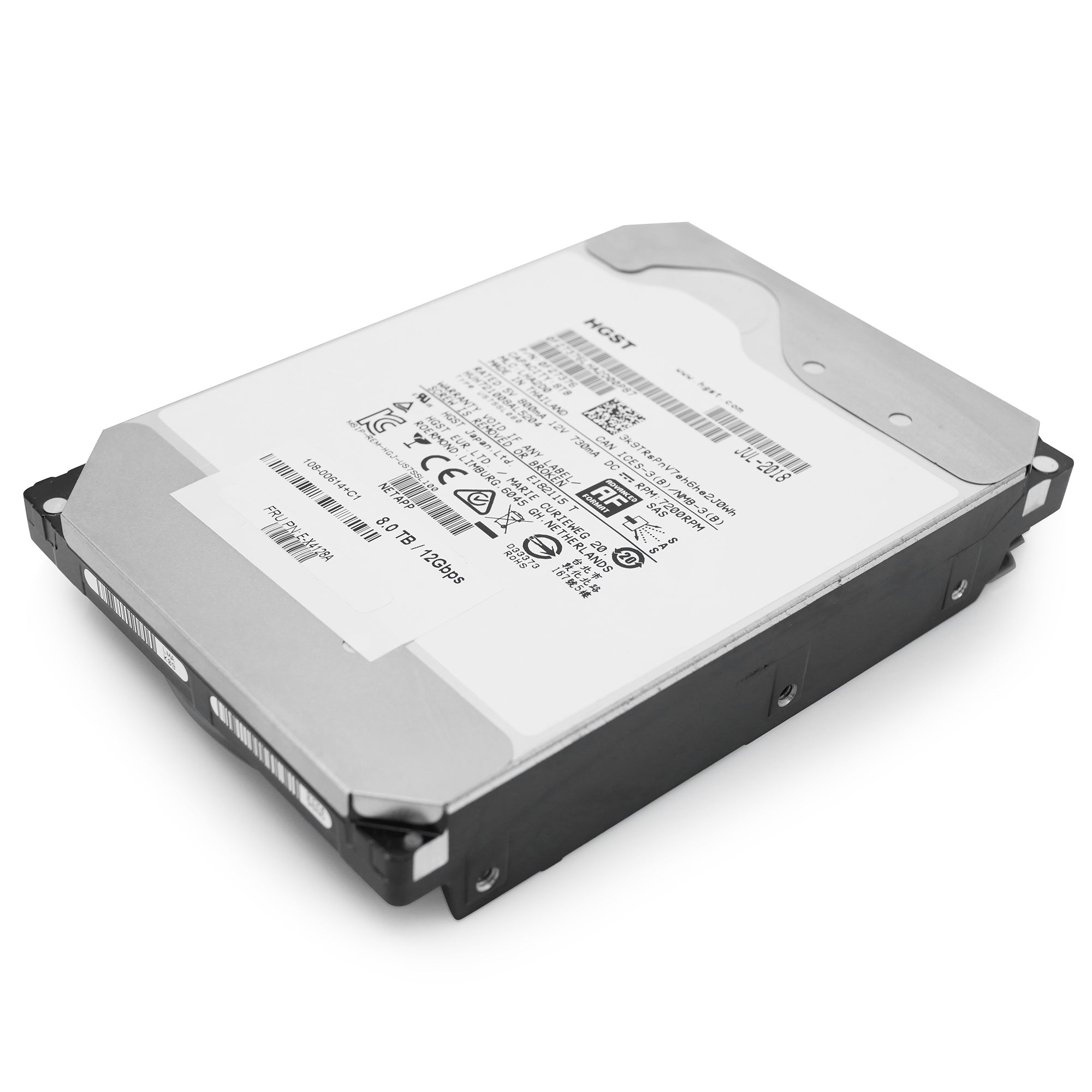 WD/HGST Ultrastar DC HC510 HUH721008AL5204 0F27376 8TB 7.2K RPM SAS 12Gb/s 512e 3.5in Refurbished HDD