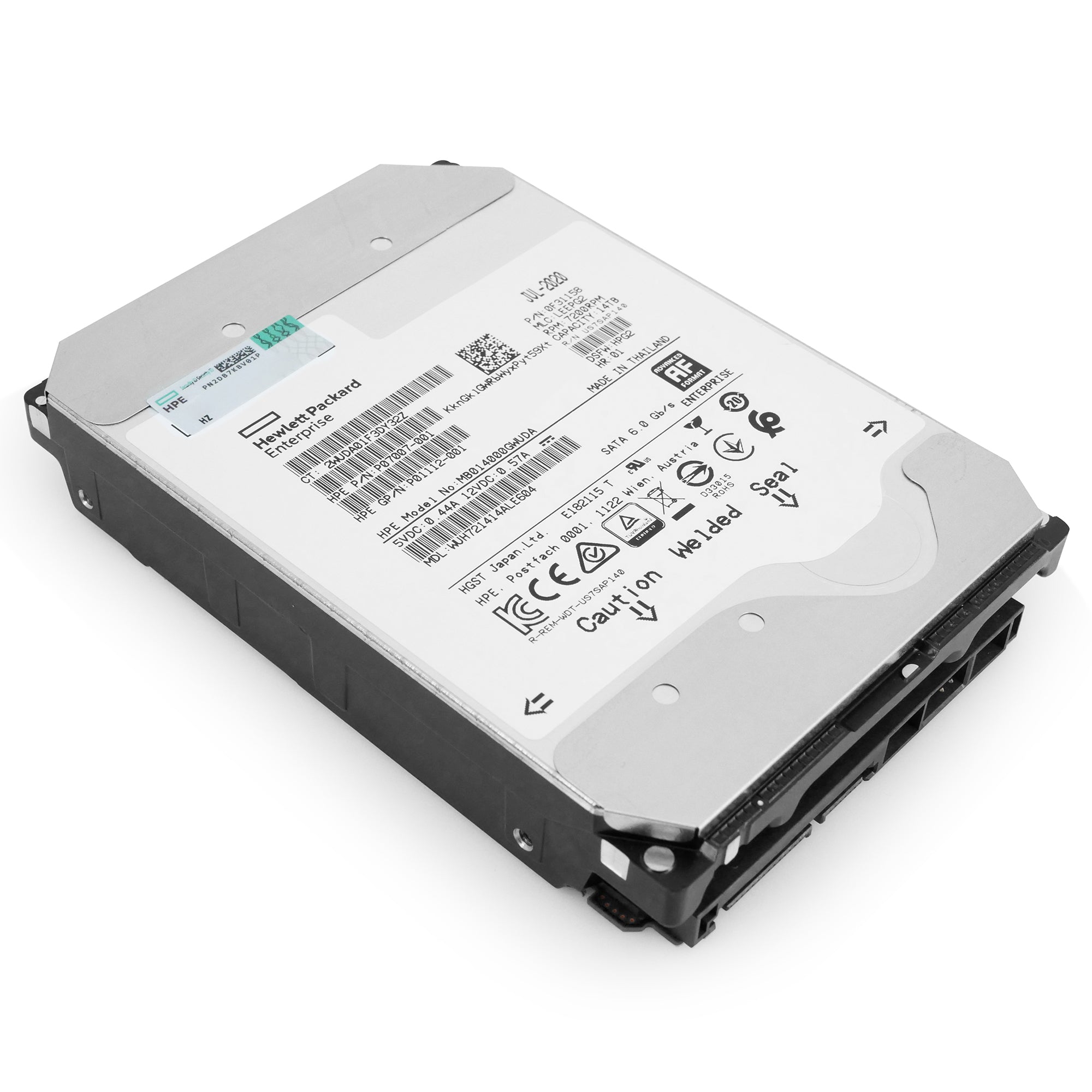 HP/Western Digital Ultrastar DC HC530 WUH721414ALE604 0F31158 14TB 7.2K RPM SATA 6Gb/s 512e 3.5in Recertified Hard Drive