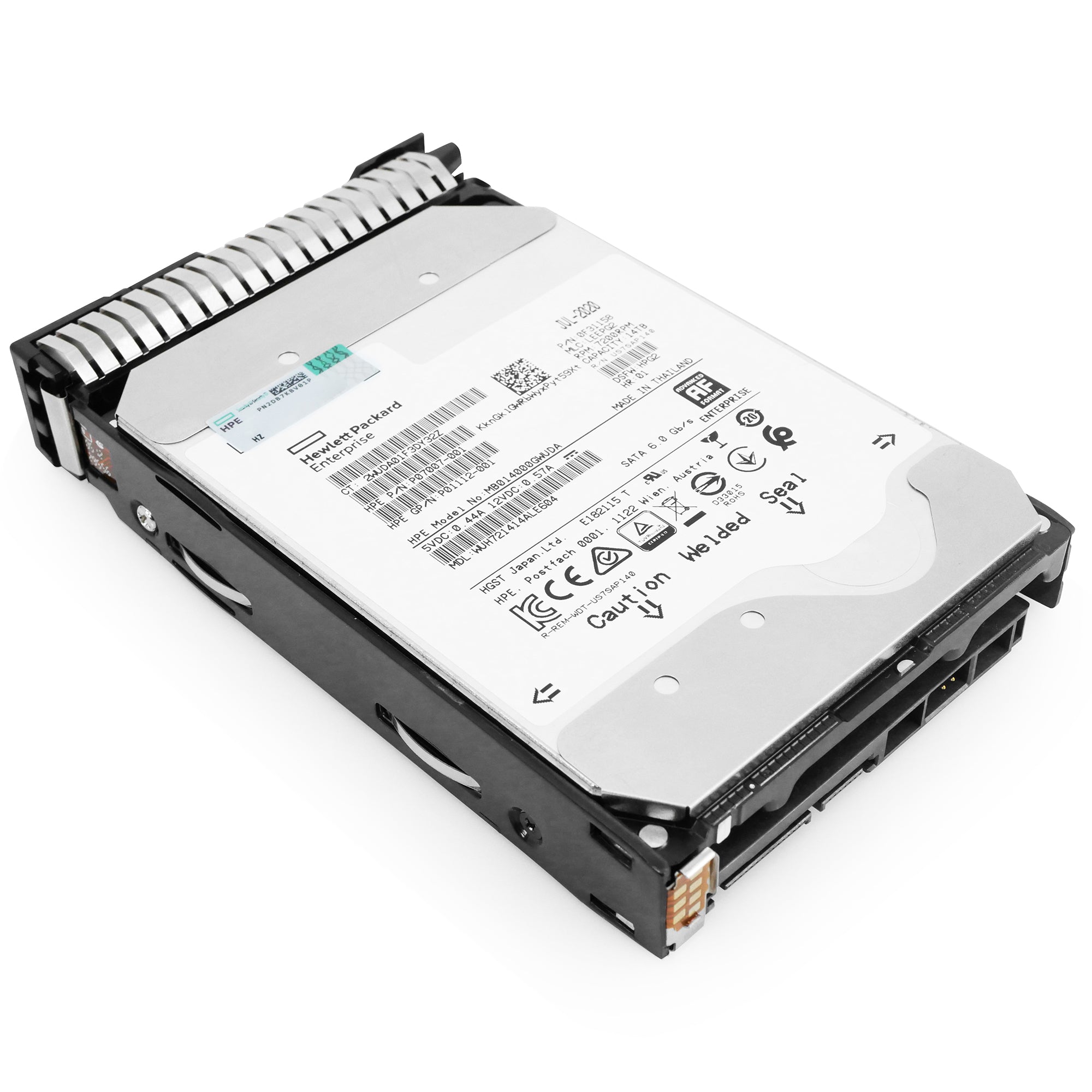 HP Generation 8 MB014000GWUDA P07007-001 14TB 7.2K RPM SATA 6Gb/s 512e 3.5in Recertified Hard Drive